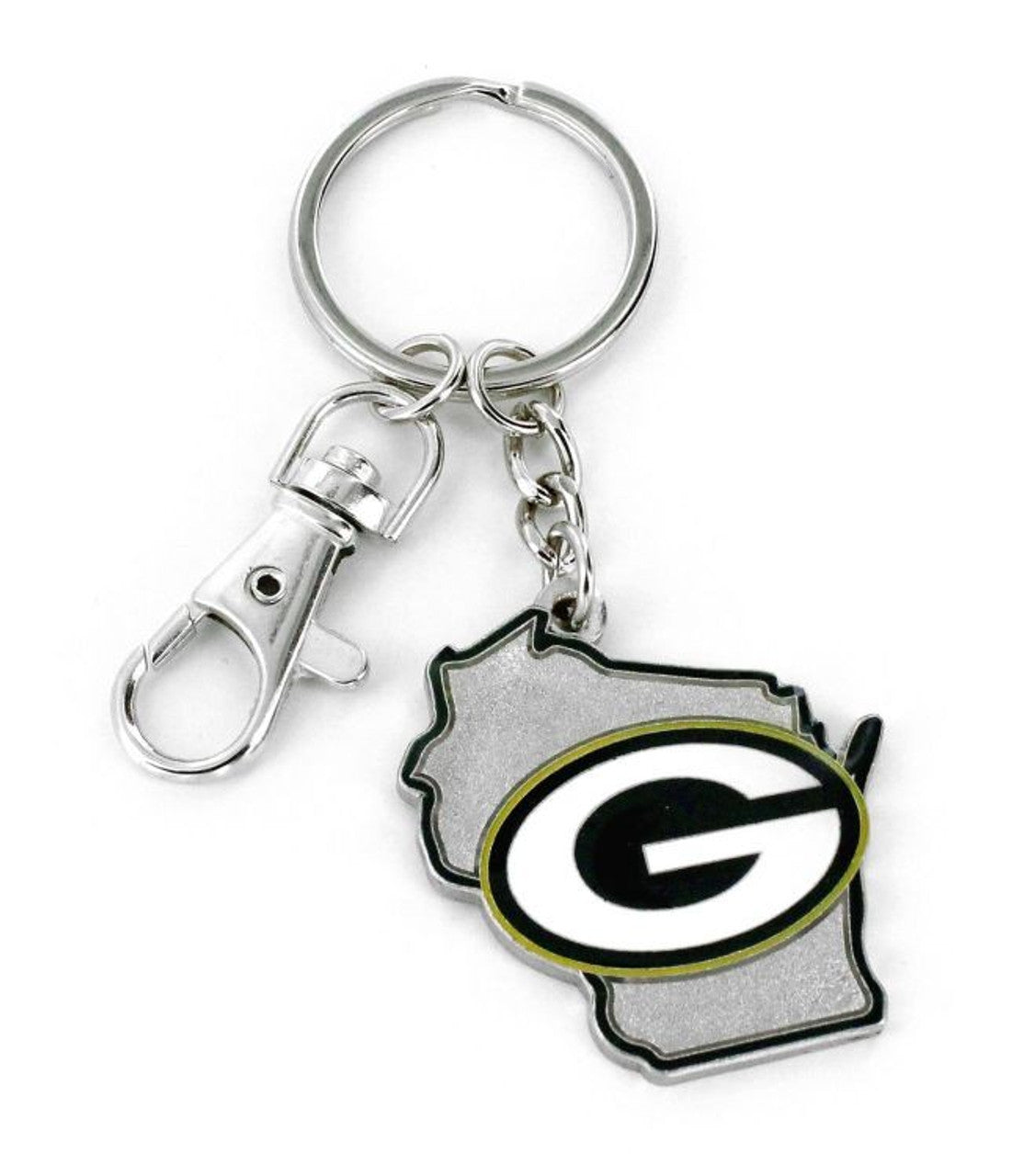 Green Bay Packers Keychain State Design - Special Order - Sports Collectibles, Sports Memorabilia, Sports Fan Shop, Sports Gifts