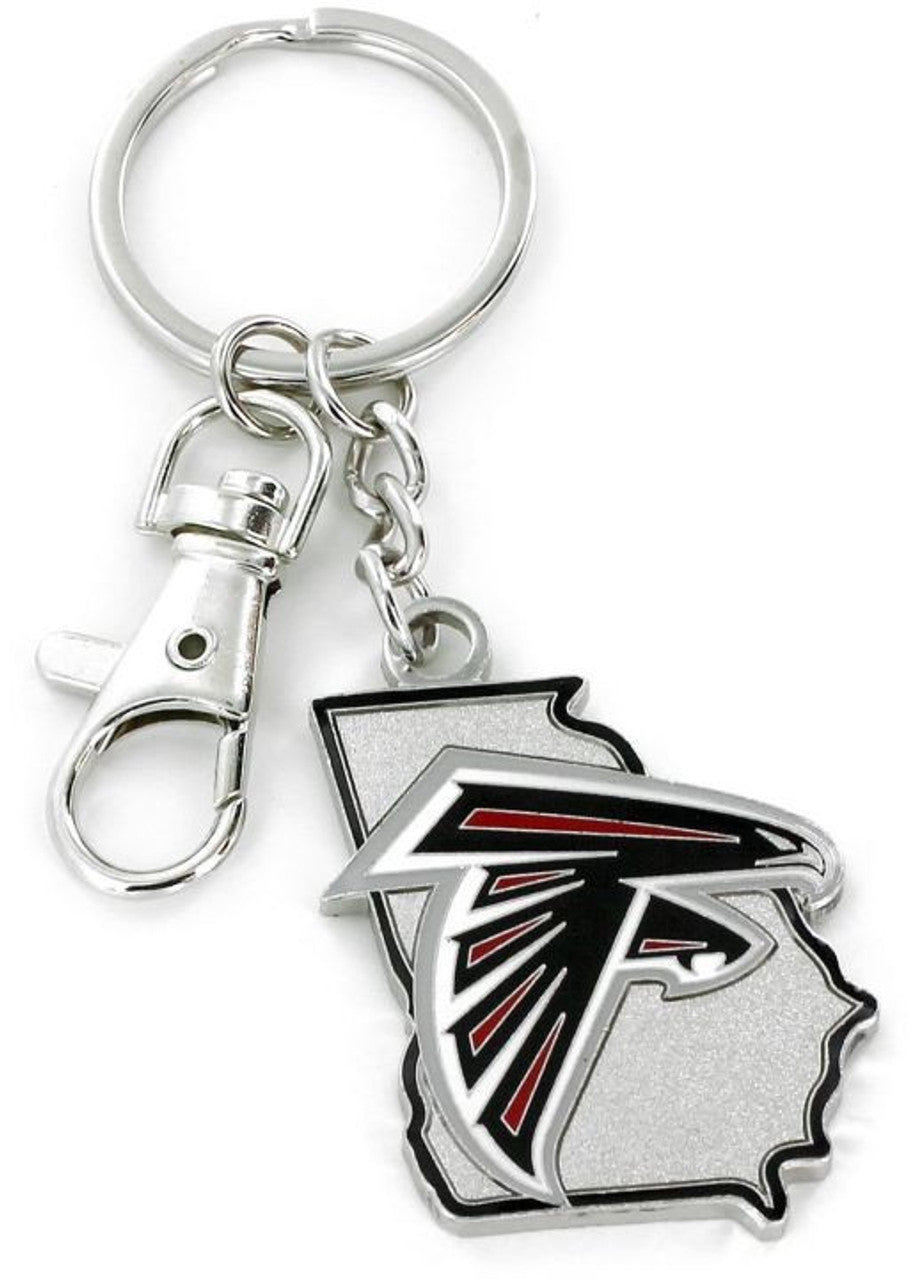 Atlanta Falcons Keychain State Design - Special Order - Sports Collectibles, Sports Memorabilia, Sports Fan Shop, Sports Gifts