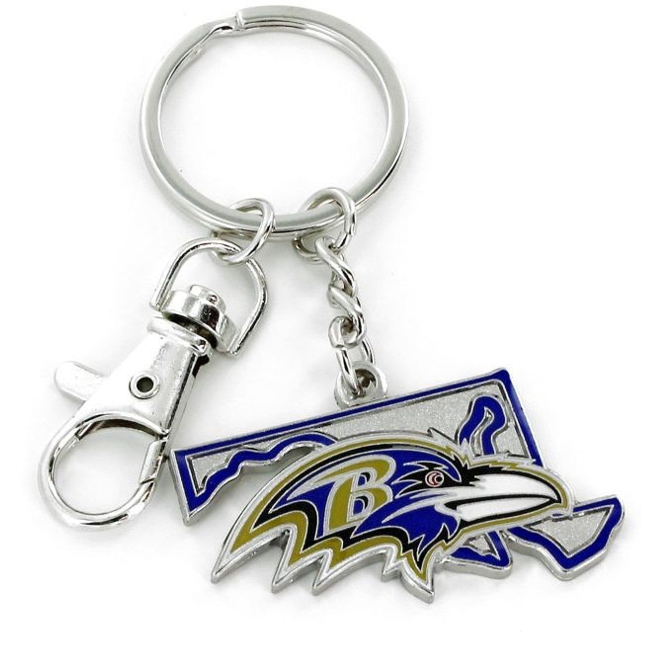 Baltimore Ravens Keychain State Design - Special Order - Sports Collectibles, Sports Memorabilia, Sports Fan Shop, Sports Gifts