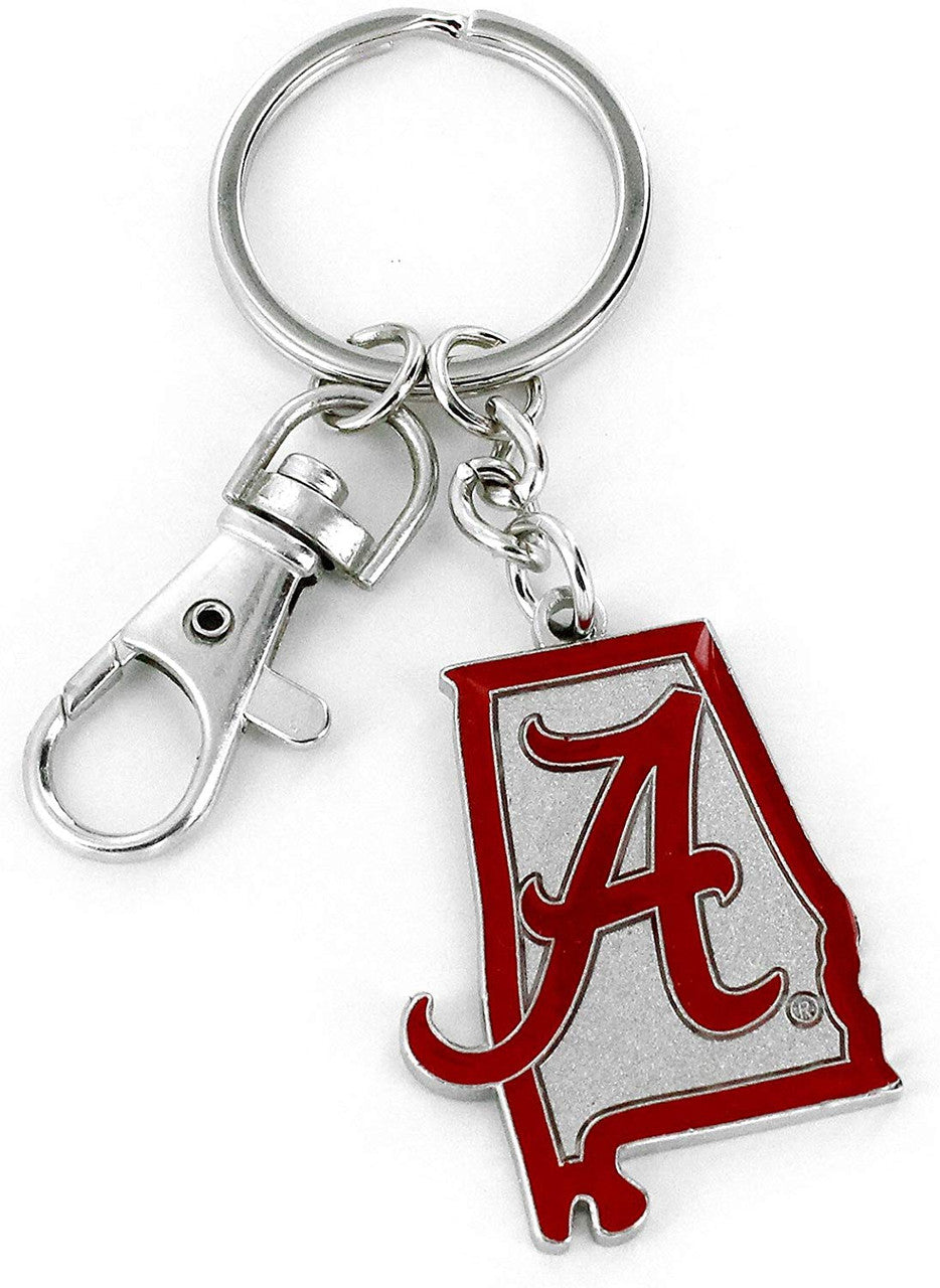 Alabama Crimson Tide Keychain State Design - Special Order - Sports Collectibles, Sports Memorabilia, Sports Fan Shop, Sports Gifts