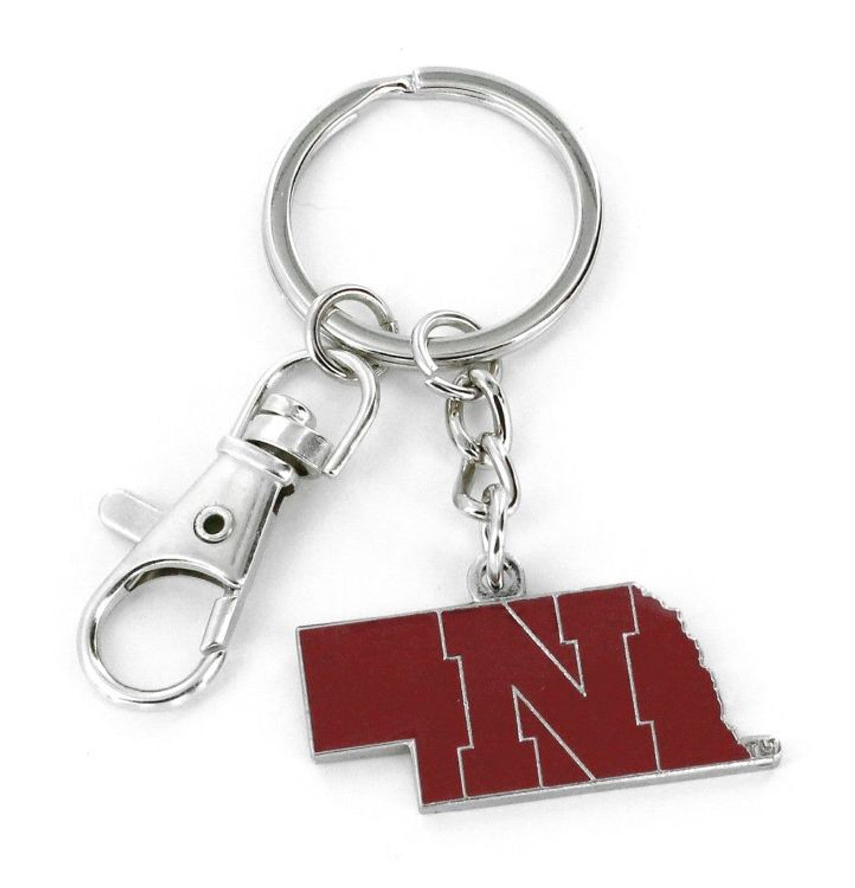 Nebraska Cornhuskers Keychain State Design - Sports Collectibles, Sports Memorabilia, Sports Fan Shop, Sports Gifts