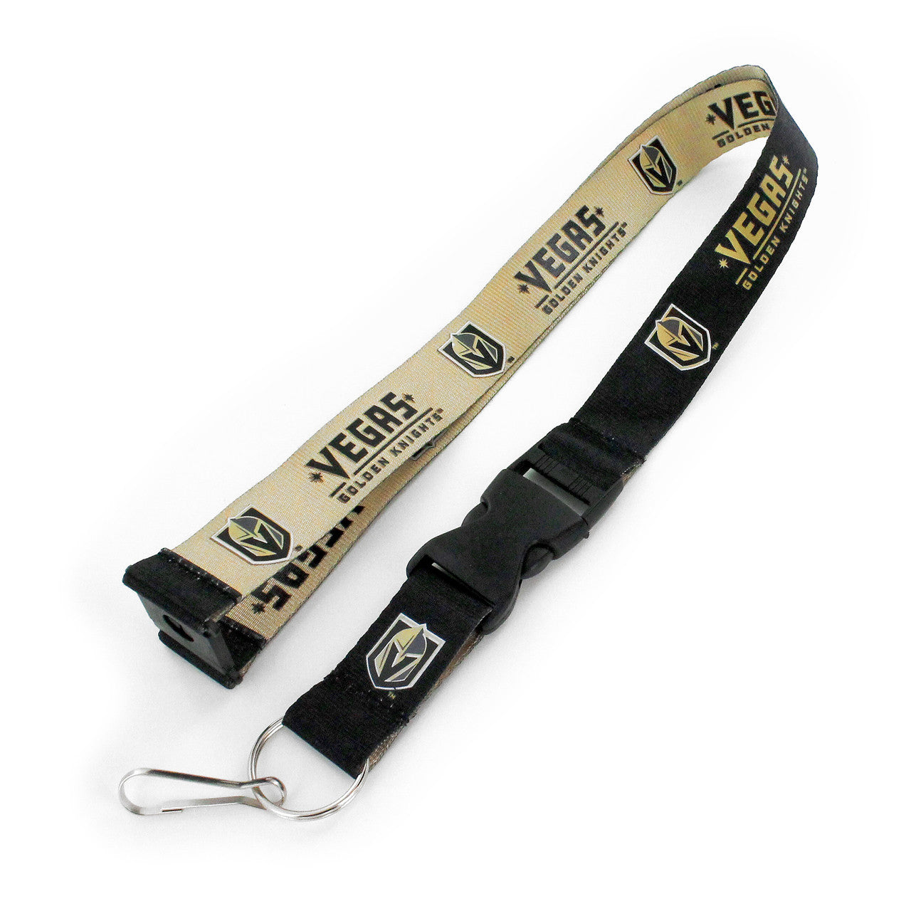 Vegas Golden Knights Lanyard Reversible Black and Gold - Sports Collectibles, Sports Memorabilia, Sports Fan Shop, Sports Gifts