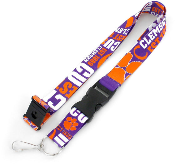 Clemson Tigers Lanyard Breakaway Style Dynamic Design - Sports Collectibles, Sports Memorabilia, Sports Fan Shop, Sports Gifts