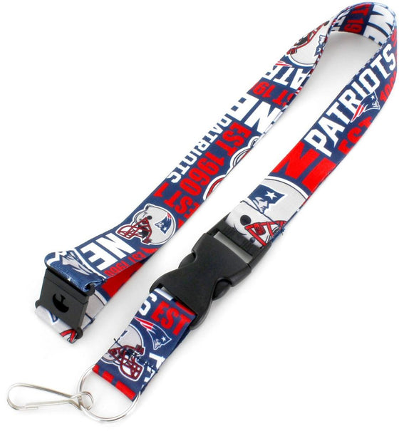 New England Patriots Lanyard Breakaway Style Dynamic Design - Sports Collectibles, Sports Memorabilia, Sports Fan Shop, Sports Gifts
