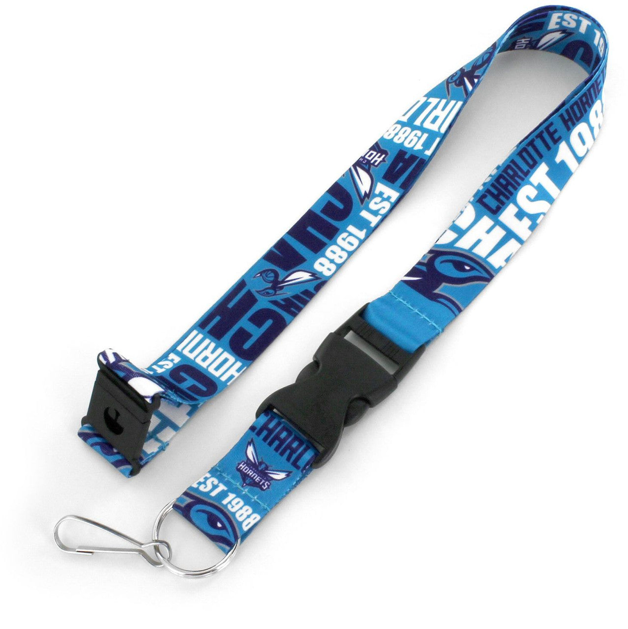 Charlotte Hornets Lanyard Breakaway Style Dynamic Design Special Order - Sports Collectibles, Sports Memorabilia, Sports Fan Shop, Sports Gifts
