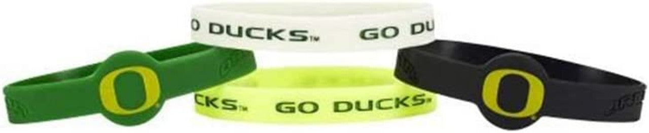 Oregon Ducks Bracelets 4 Pack Silicone - Sports Collectibles, Sports Memorabilia, Sports Fan Shop, Sports Gifts