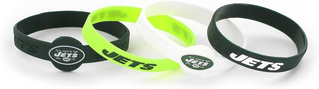 New York Jets Bracelets 4 Pack Silicone - Sports Collectibles, Sports Memorabilia, Sports Fan Shop, Sports Gifts