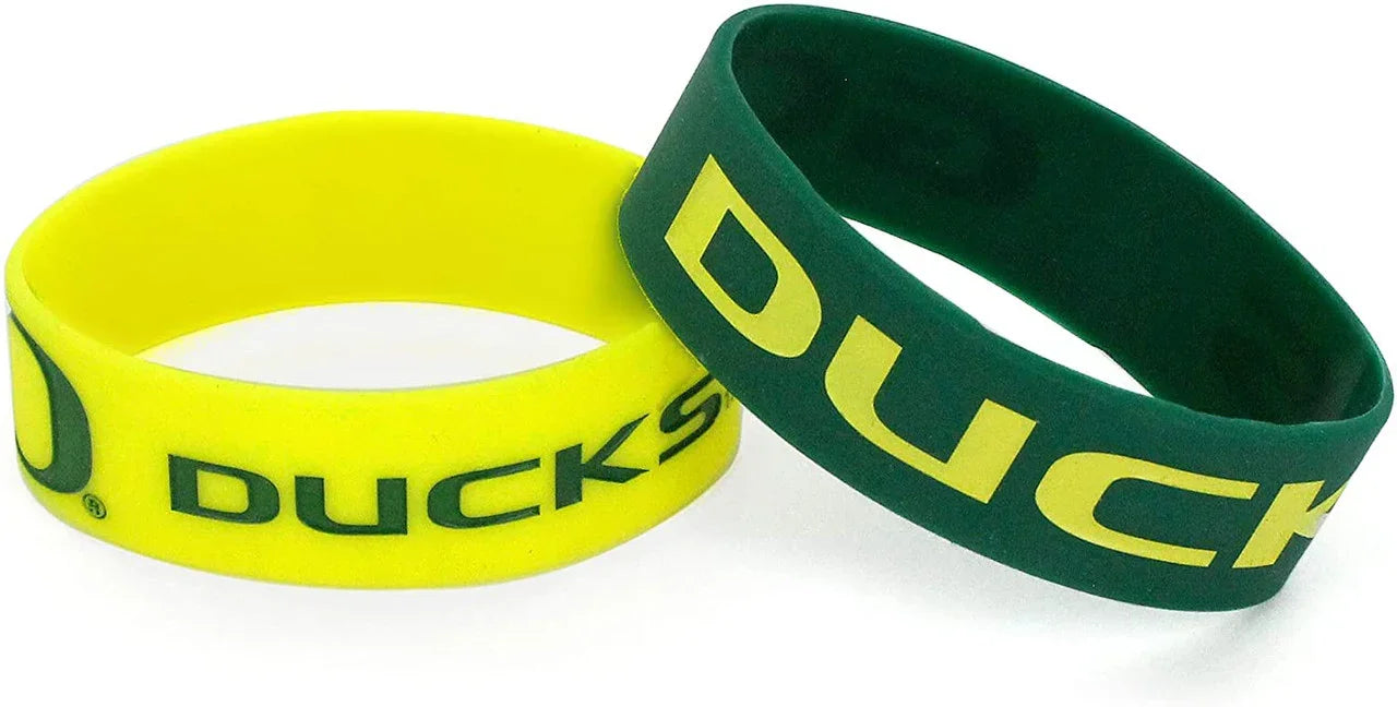 Oregon Ducks Bracelets 2 Pack Wide Alternate - 757 Sports Collectibles