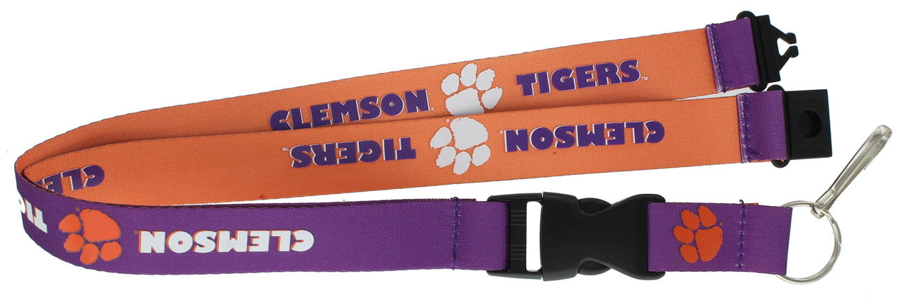 Clemson Tigers Lanyard Reversible - Sports Collectibles, Sports Memorabilia, Sports Fan Shop, Sports Gifts