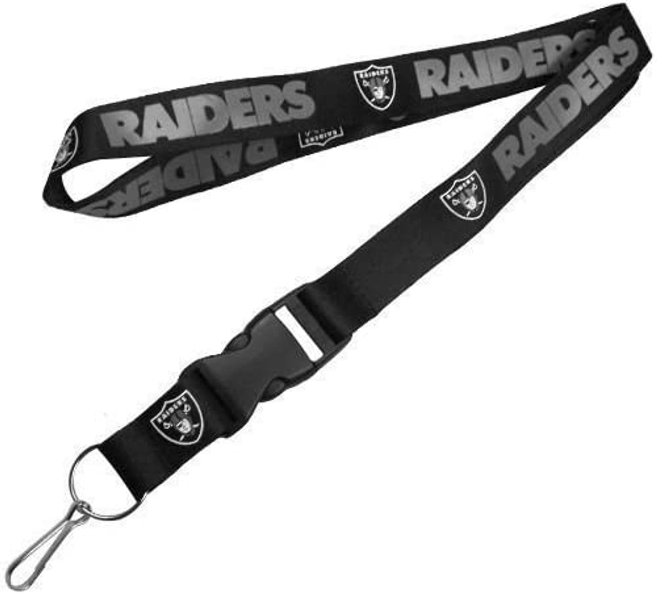 Las Vegas Raiders Lanyard Black - Sports Collectibles, Sports Memorabilia, Sports Fan Shop, Sports Gifts
