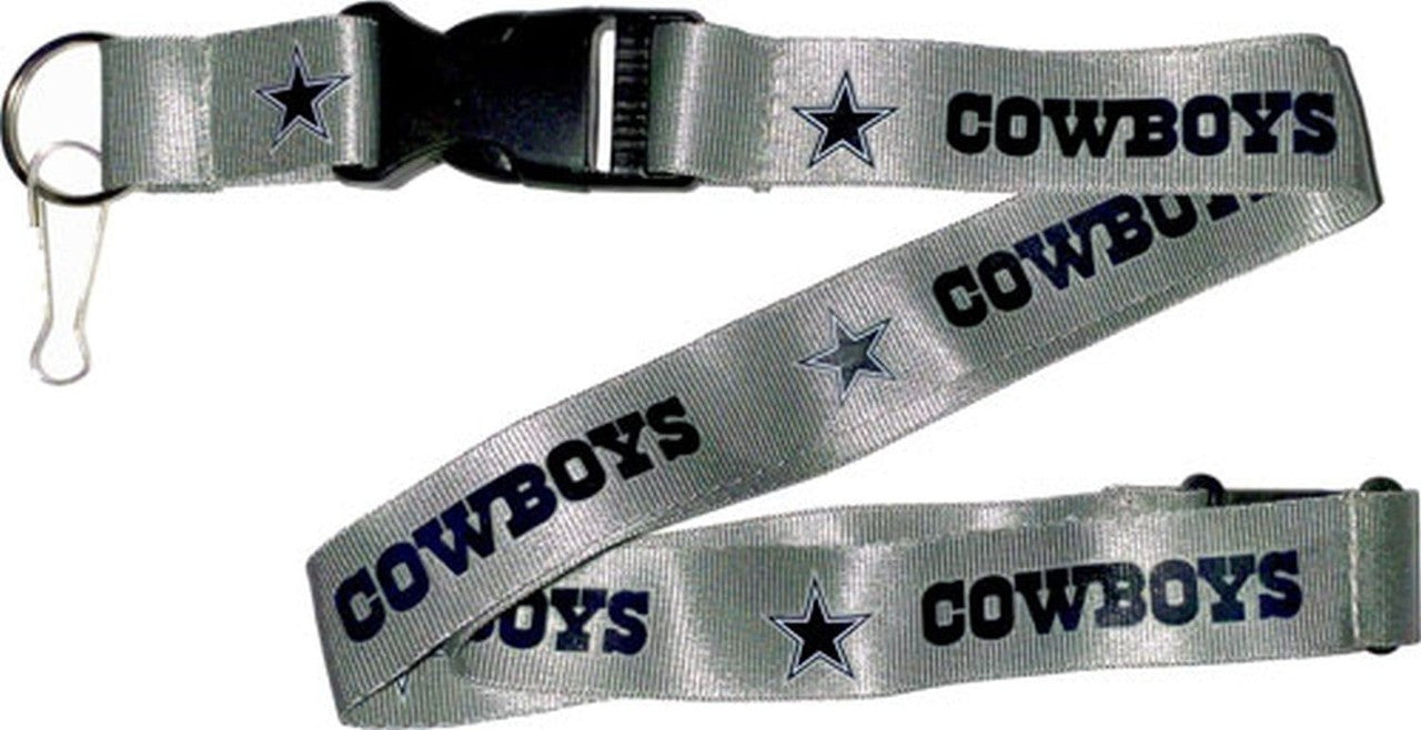 Dallas Cowboys Lanyard Silver - Sports Collectibles, Sports Memorabilia, Sports Fan Shop, Sports Gifts
