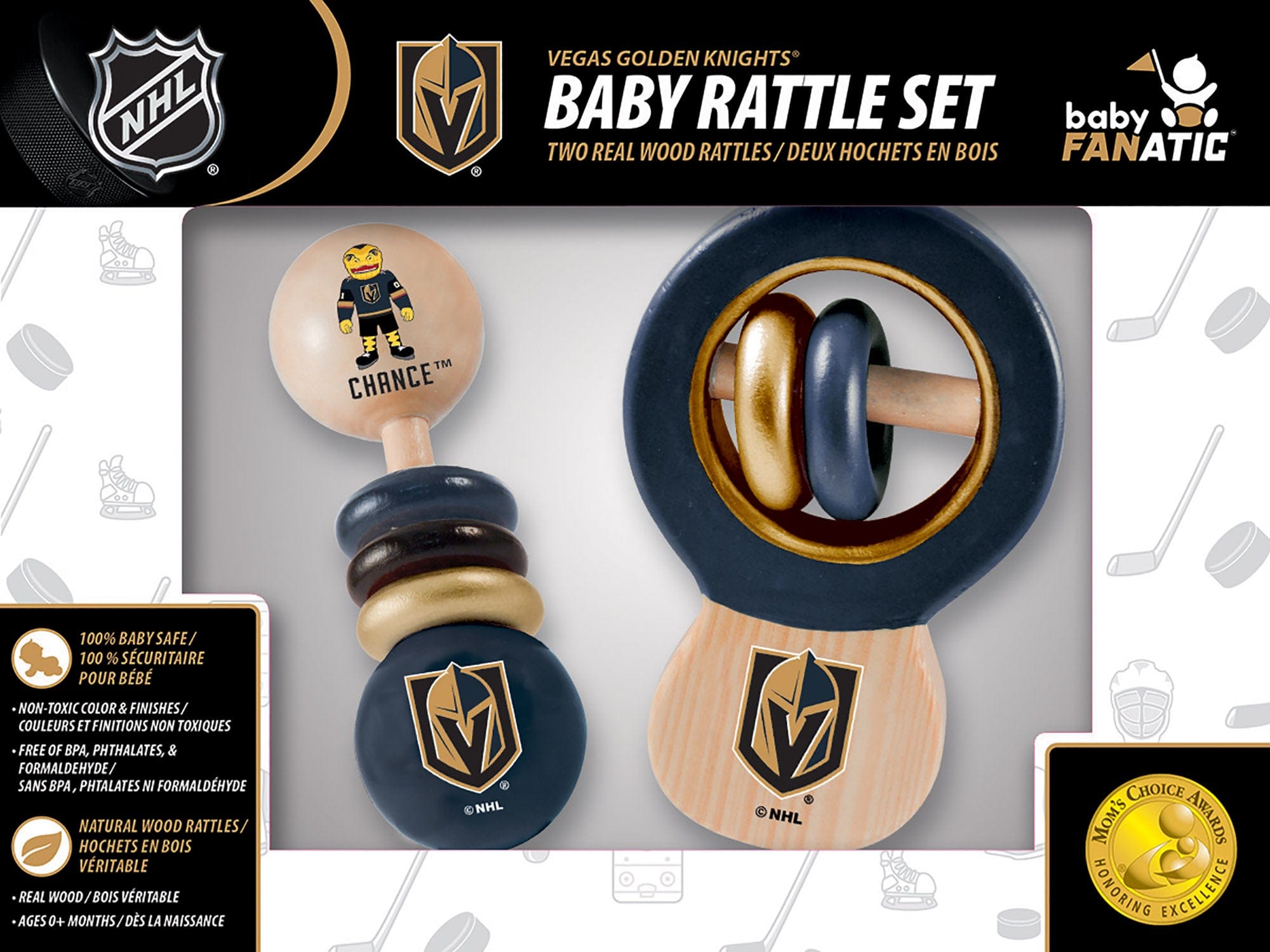 Las Vegas Golden Knights Baby Rattles 2-Pack - Sports Gifts, Sports Memorabilia, Sports Collectibles, Fan Shop