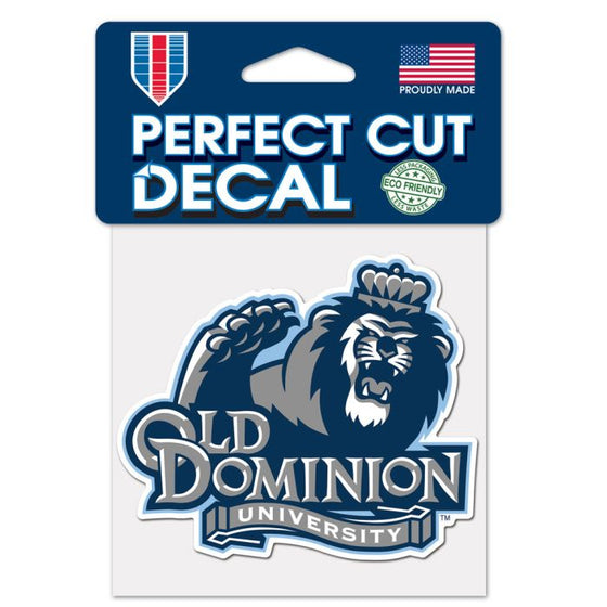 OLD DOMINION MONARCHS PERFECT CUT COLOR DECAL 4" X 4" - 757 Sports Collectibles