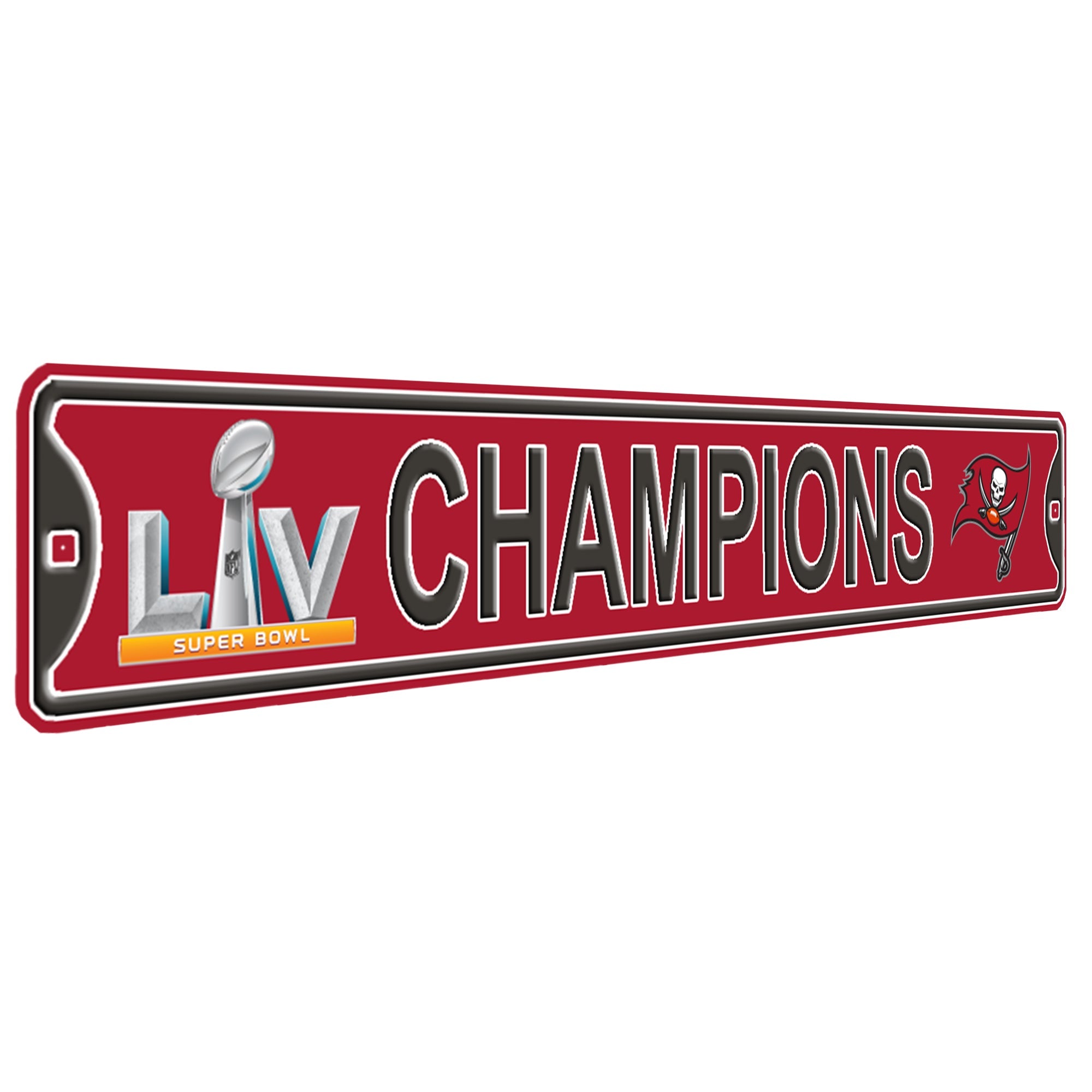 Tampa Bay Buccaneers - CHAMPIONS - Embossed Steel Street Sign