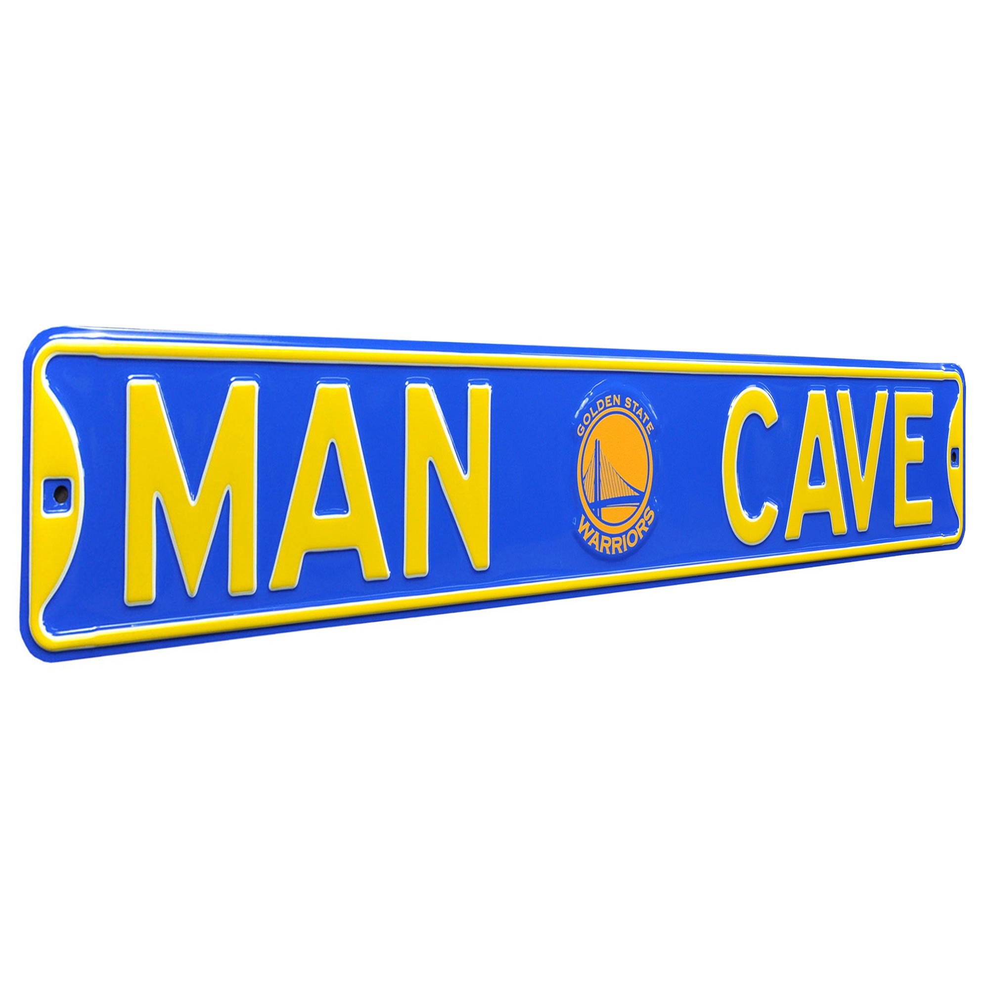 Golden State Warriors - MAN CAVE - Embossed Steel Street Sign