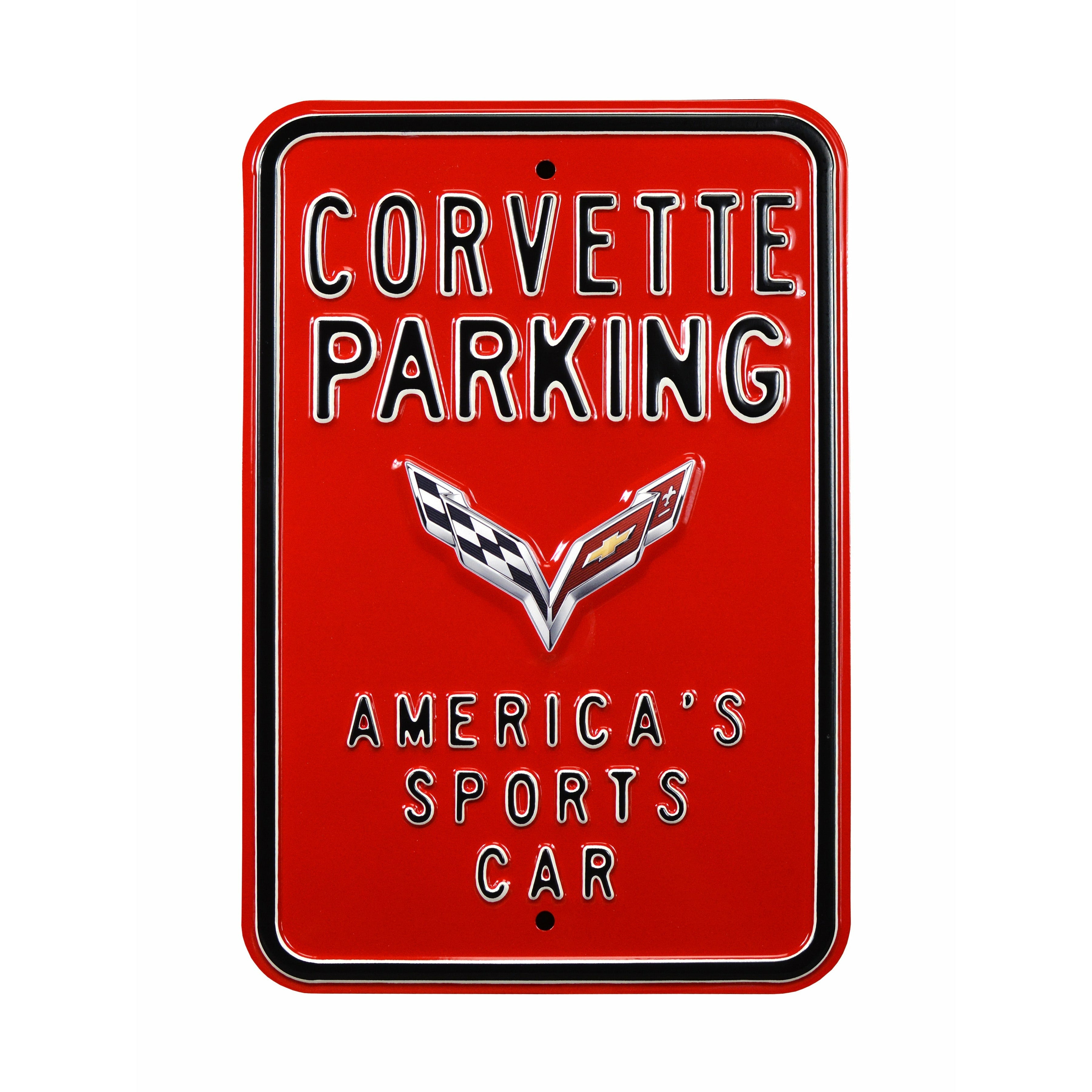 Corvette C7 - Embossed Steel Parking Sign