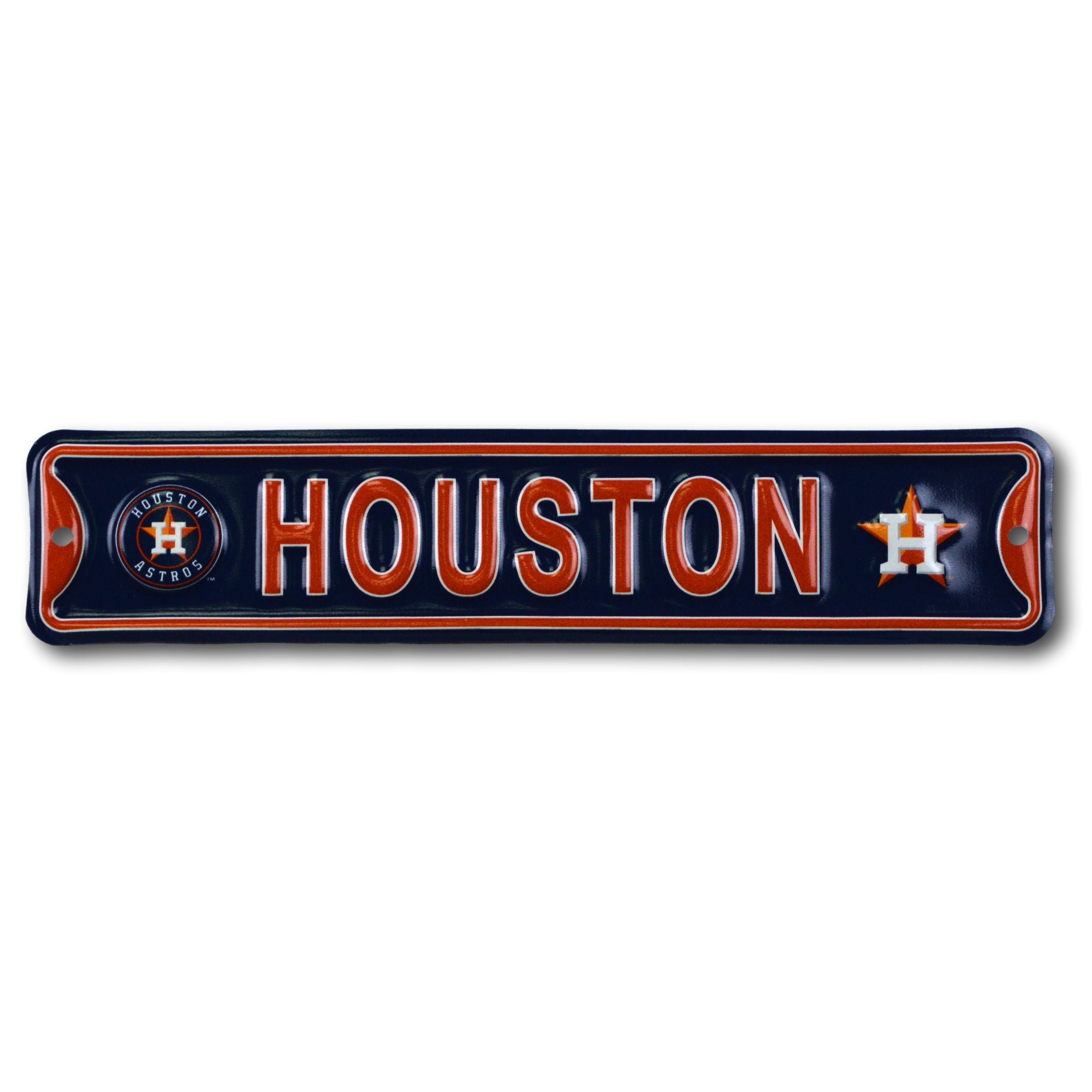 Houston Astros -CITY LOGO- Steel Embossed MLB Mini Street Sign