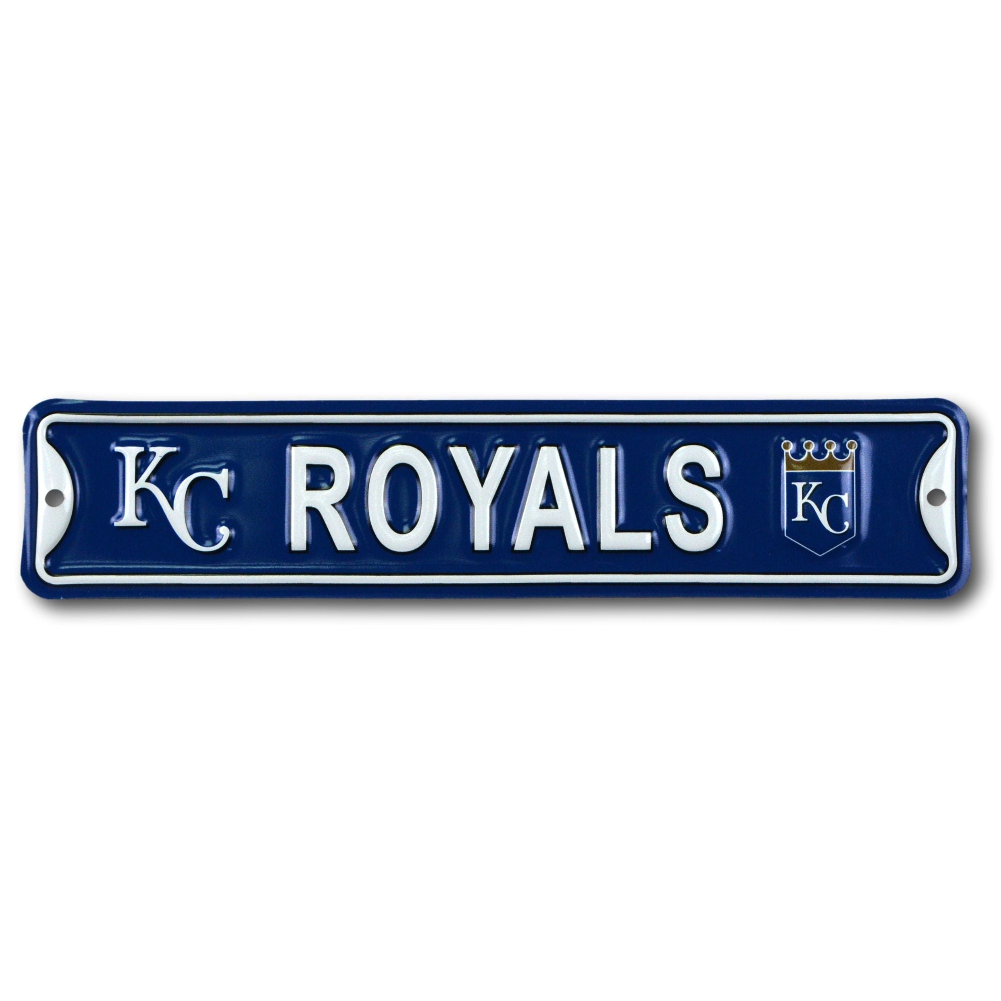 Kansas City Royals-CITY LOGO- Steel Embossed MLB Mini Street Sign