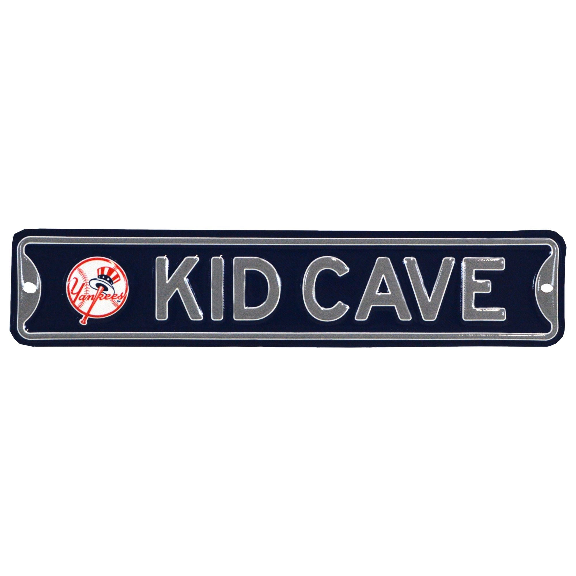 New York Yankees- KID CAVE -Steel Embossed MLB Mini Street Sign