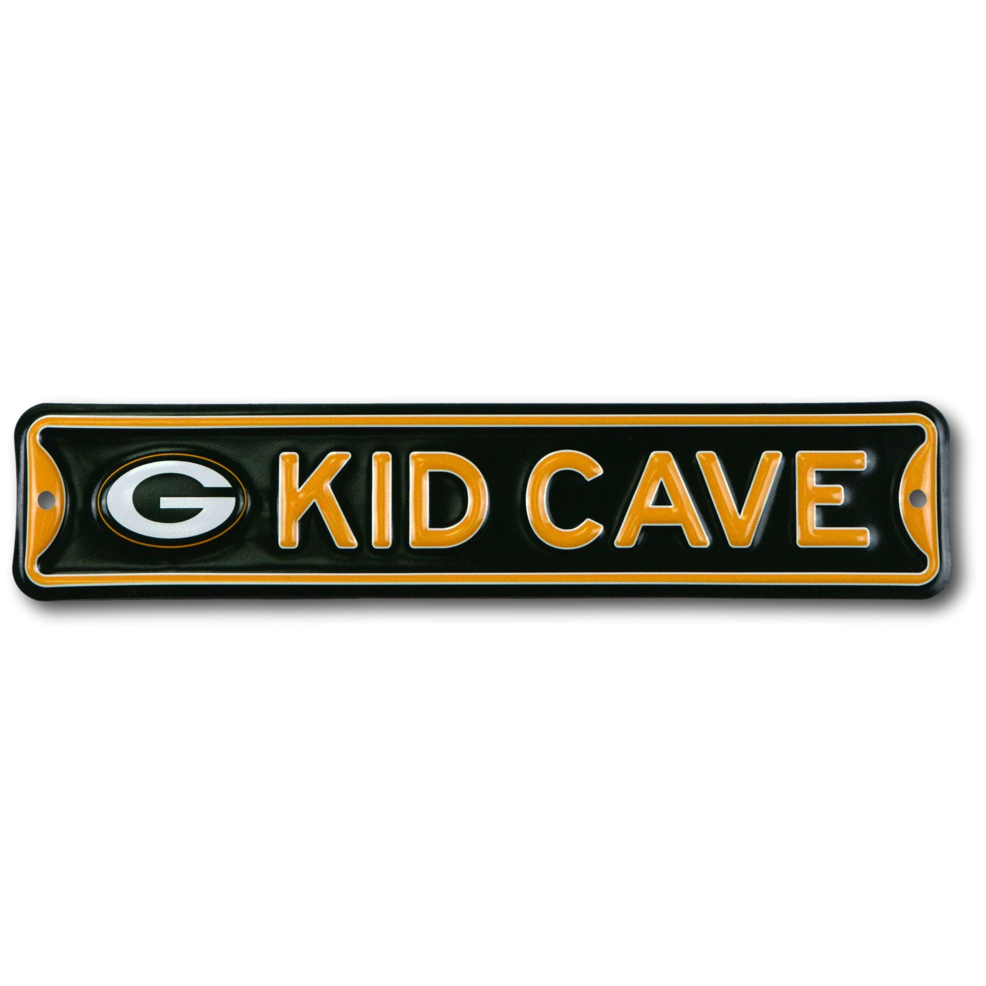 Green Bay Packers - KID CAVE -Steel Embossed NFL Mini Street Sign