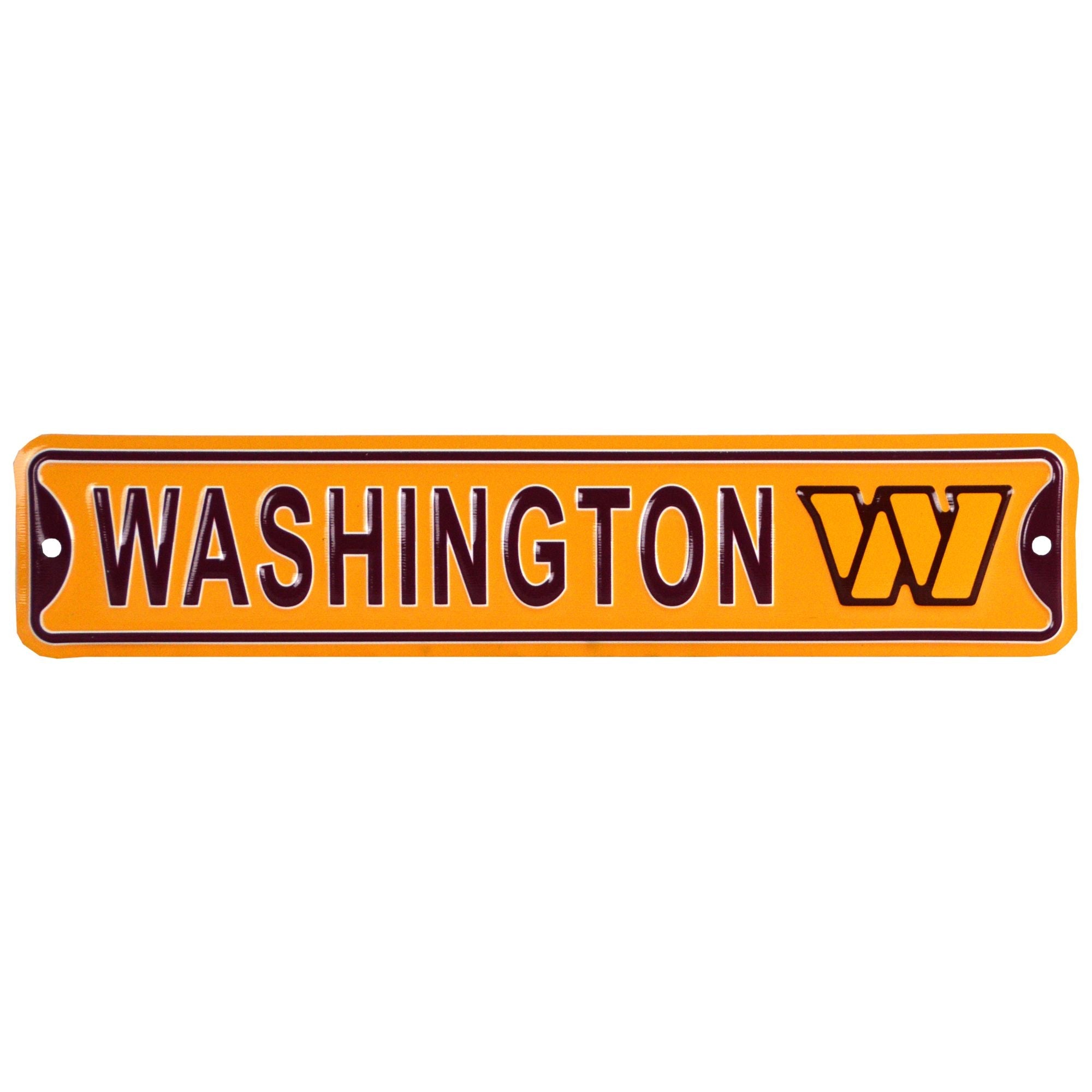 Washington Commanders - CITY LOGO - Steel Embossed NFL Mini Street Signs
