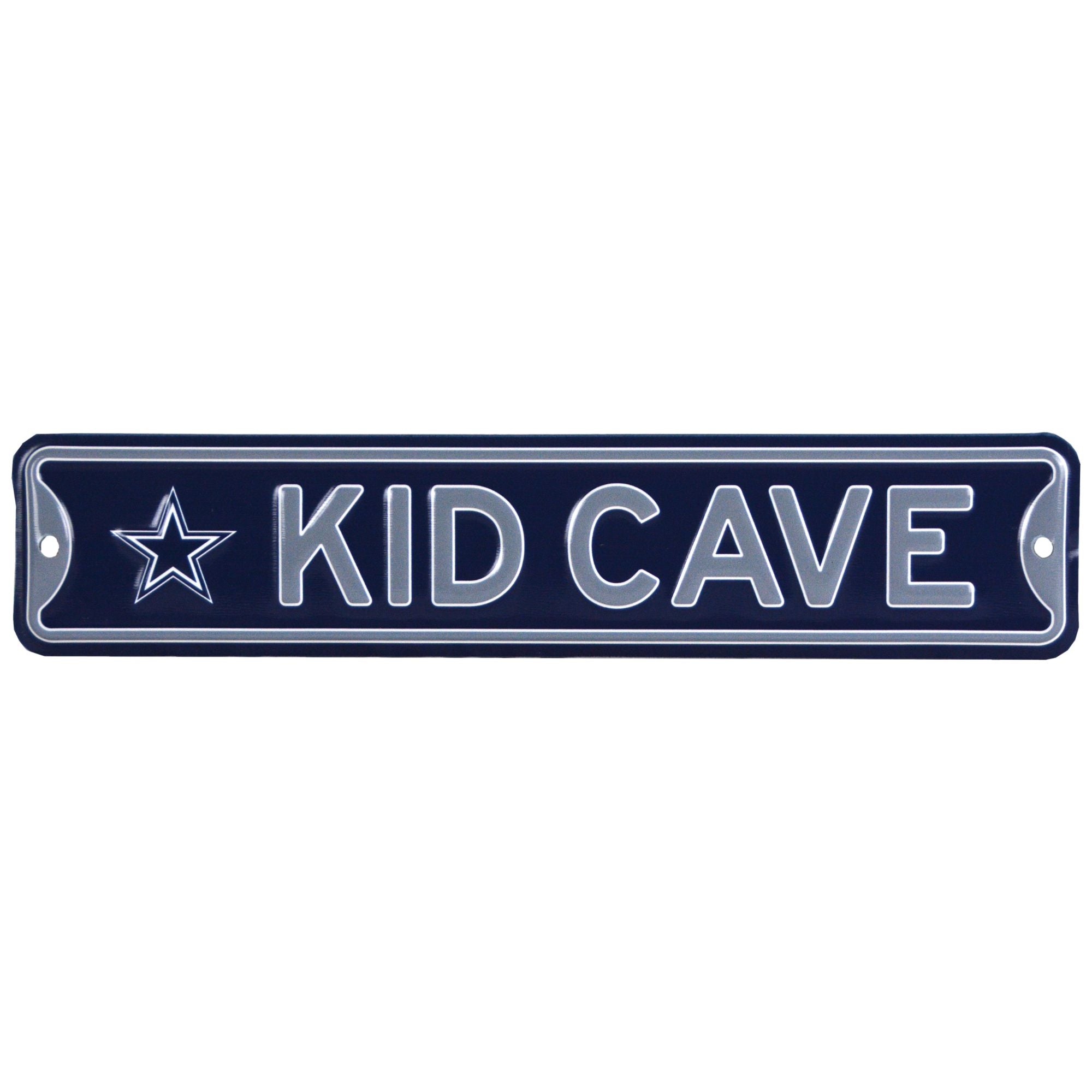 Dallas Cowboys - KID CAVE -Steel Embossed NFL Mini Street Sign