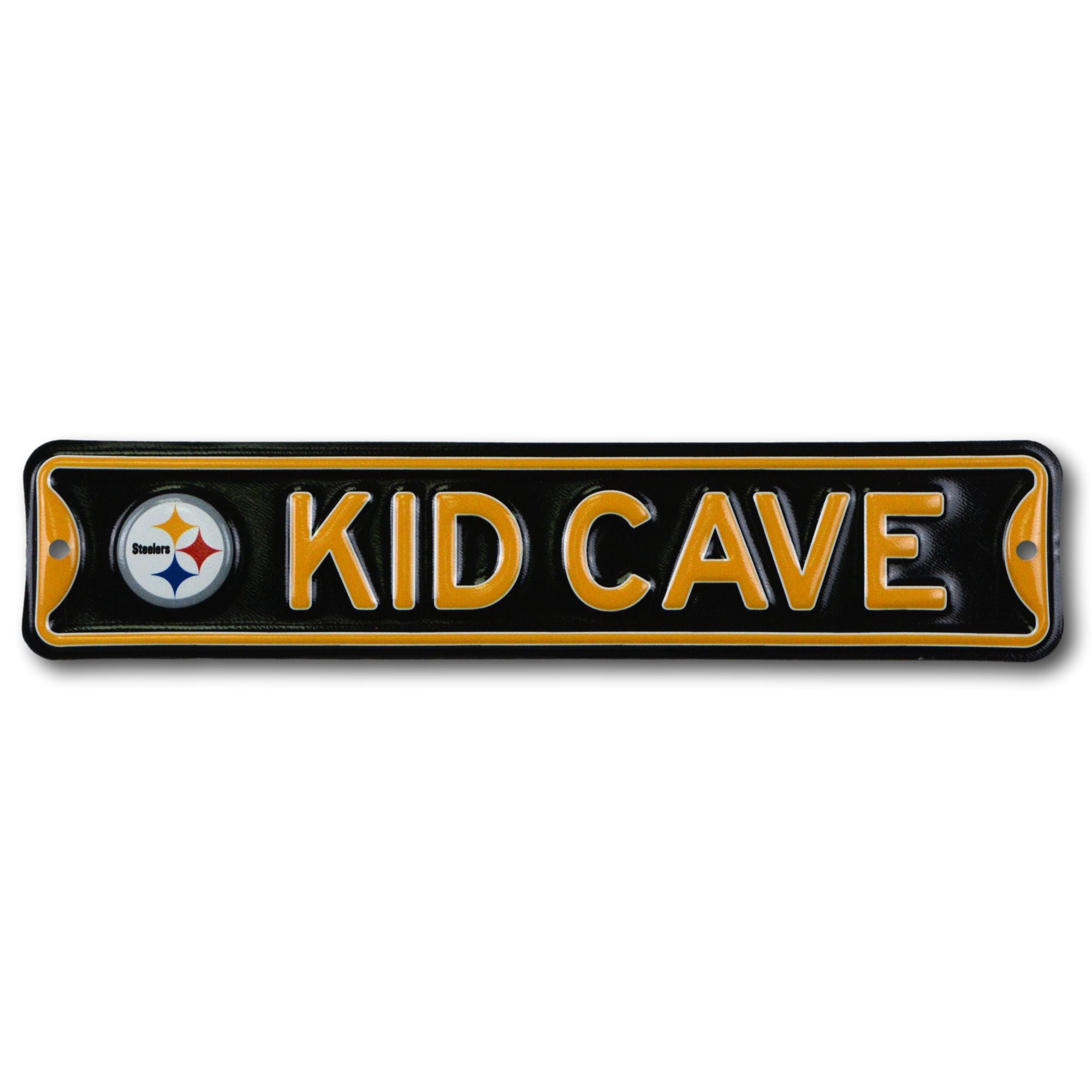 Pittsburgh Steelers - KID CAVE -Steel Embossed NFL Mini Street Sign