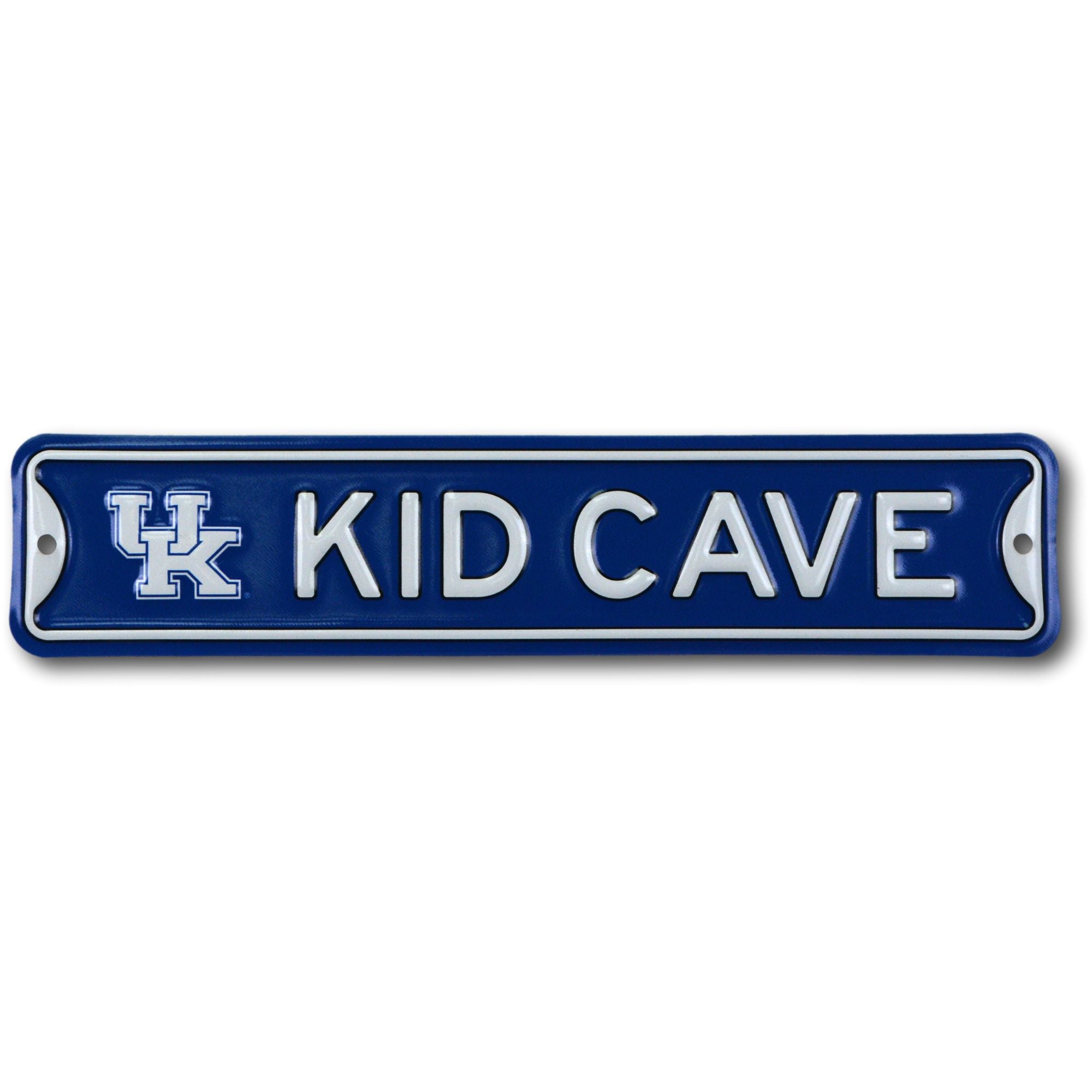 Kentucky Wildcats - KID CAVE -Steel Embossed NCAA Mini Street Sign
