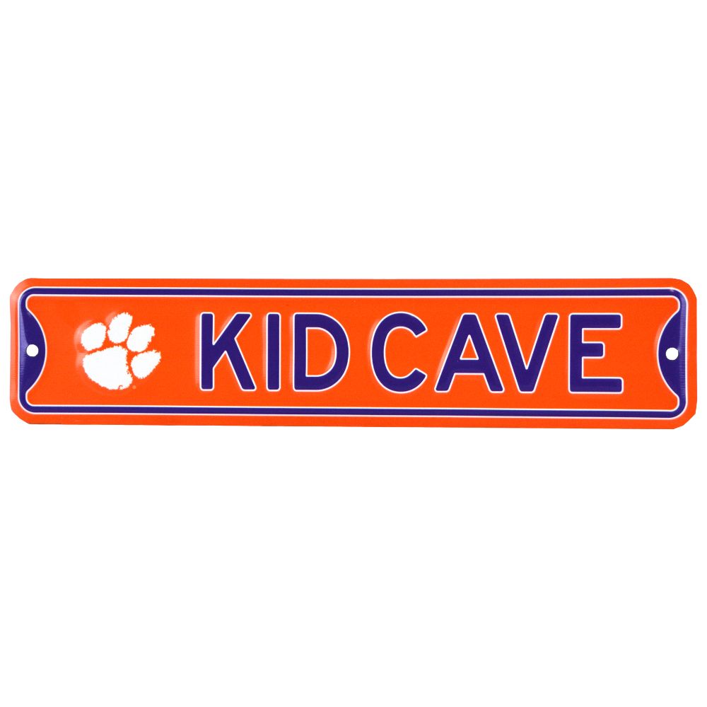 Clemson Tigers  - KID CAVE -Steel Embossed NCAA Mini Street Sign