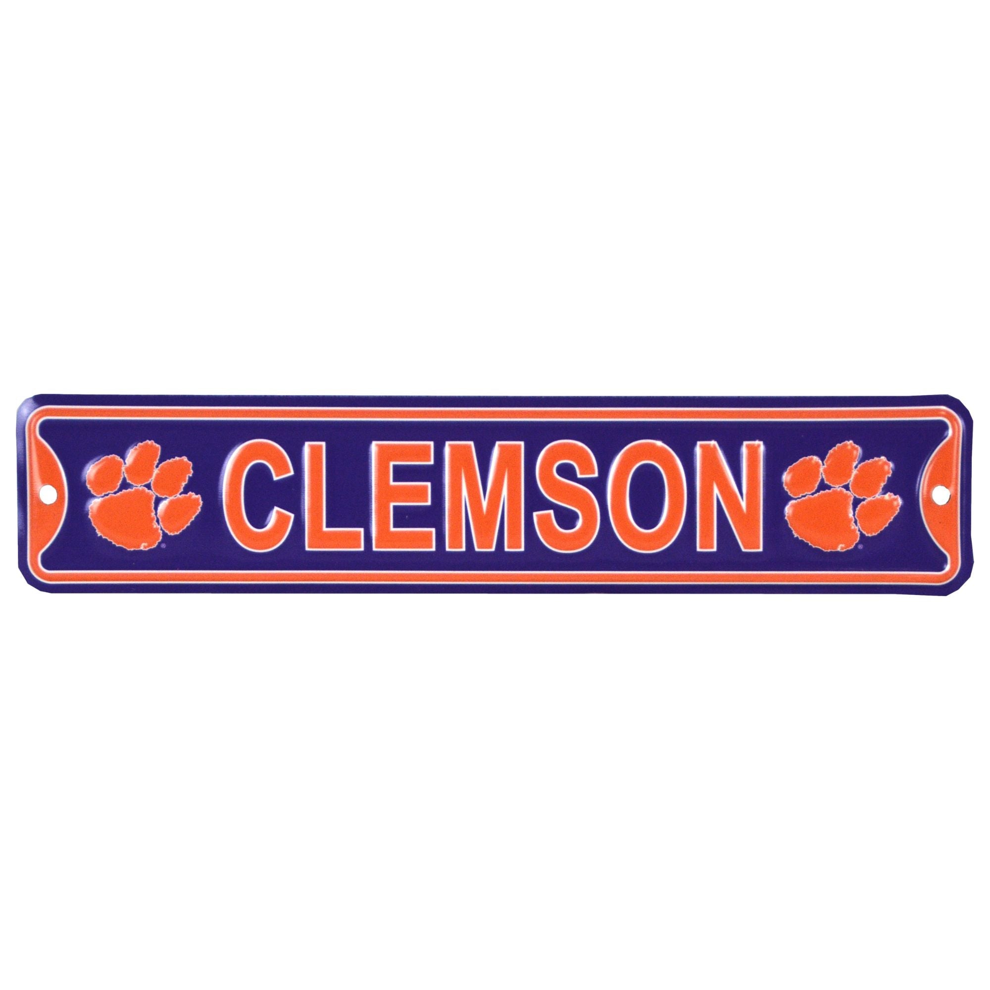 Clemson Tigers - Steel Embossed NCAA Mini Street Sign