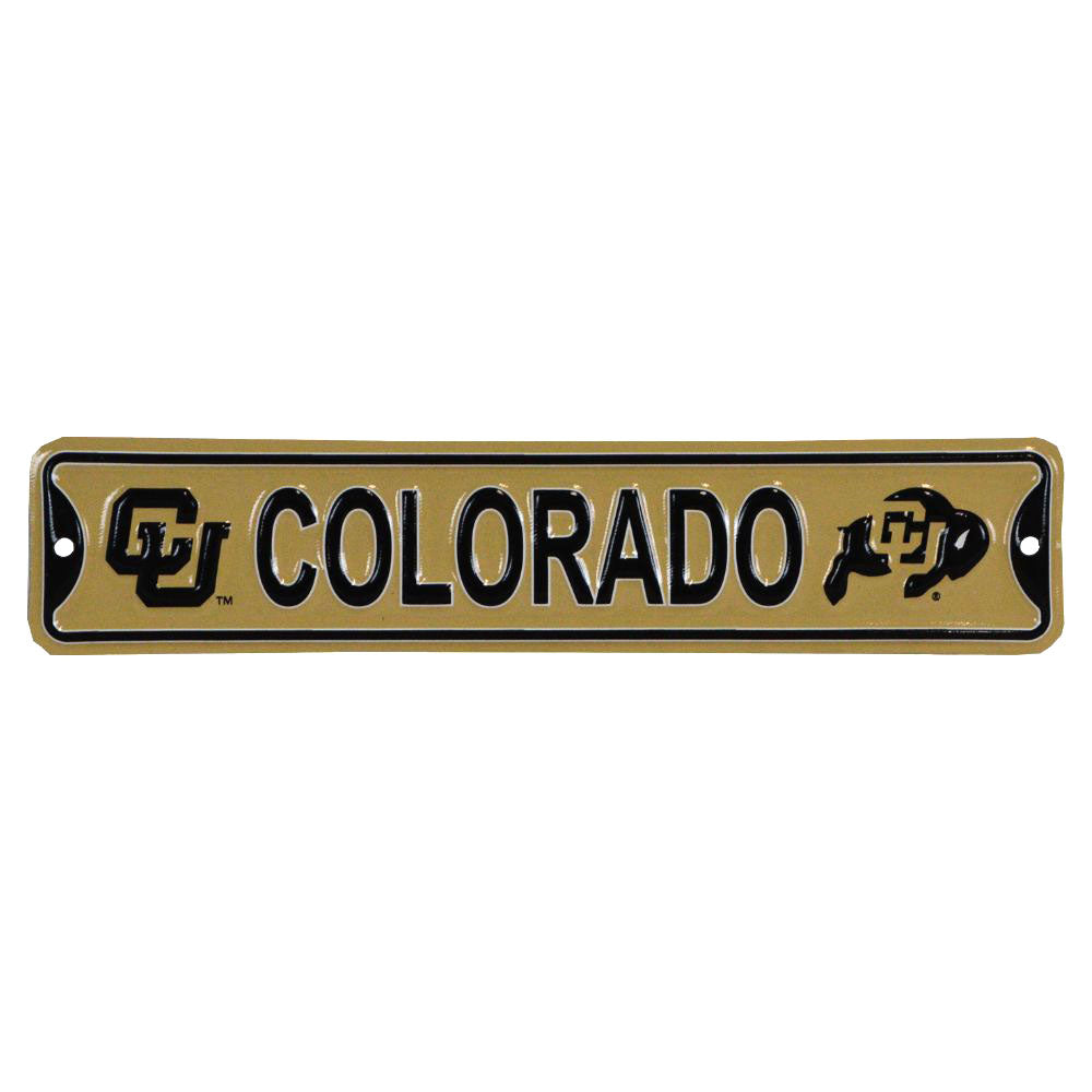 Colorado Buffaloes - Steel Embossed NCAA Mini Street Sign