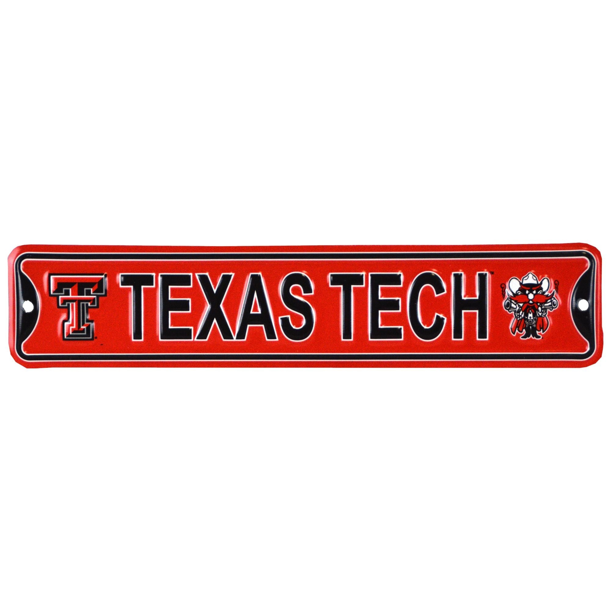 Texas Tech Red Raiders - Steel Embossed NCAA Mini Street Sign