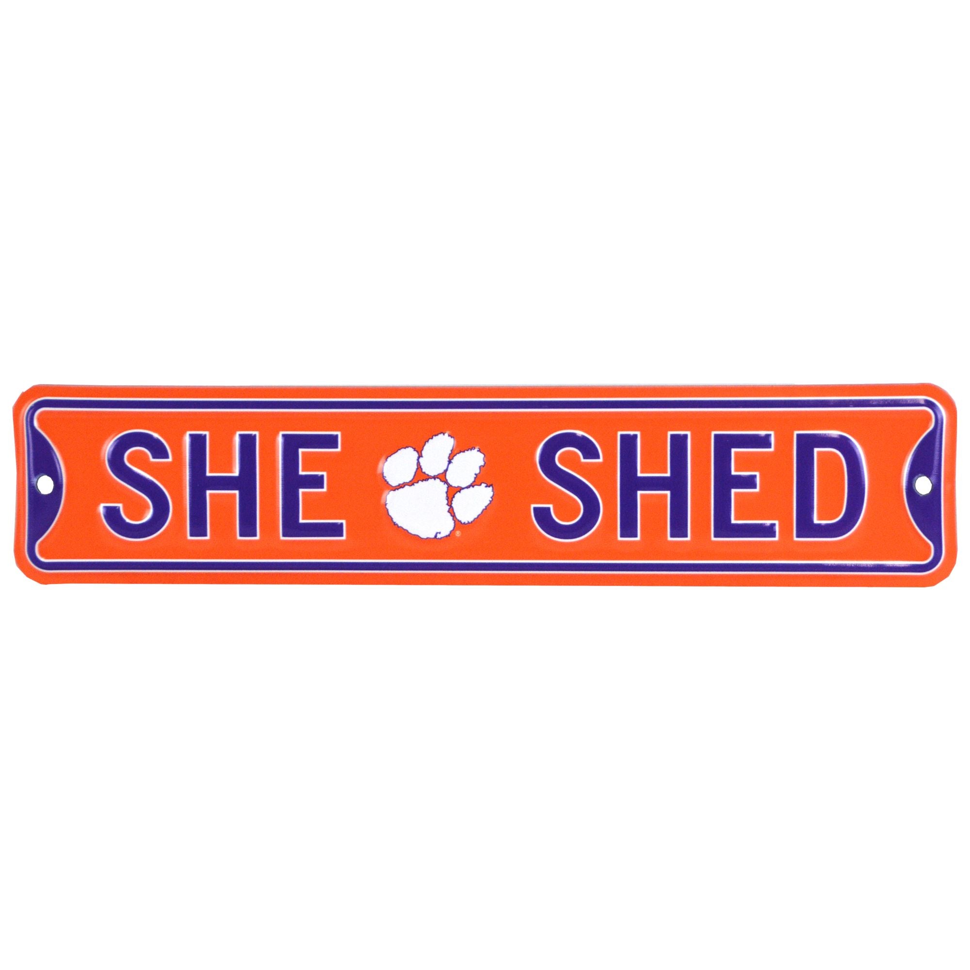 Clemson Tigers - SHE SHED - Steel Street Sign