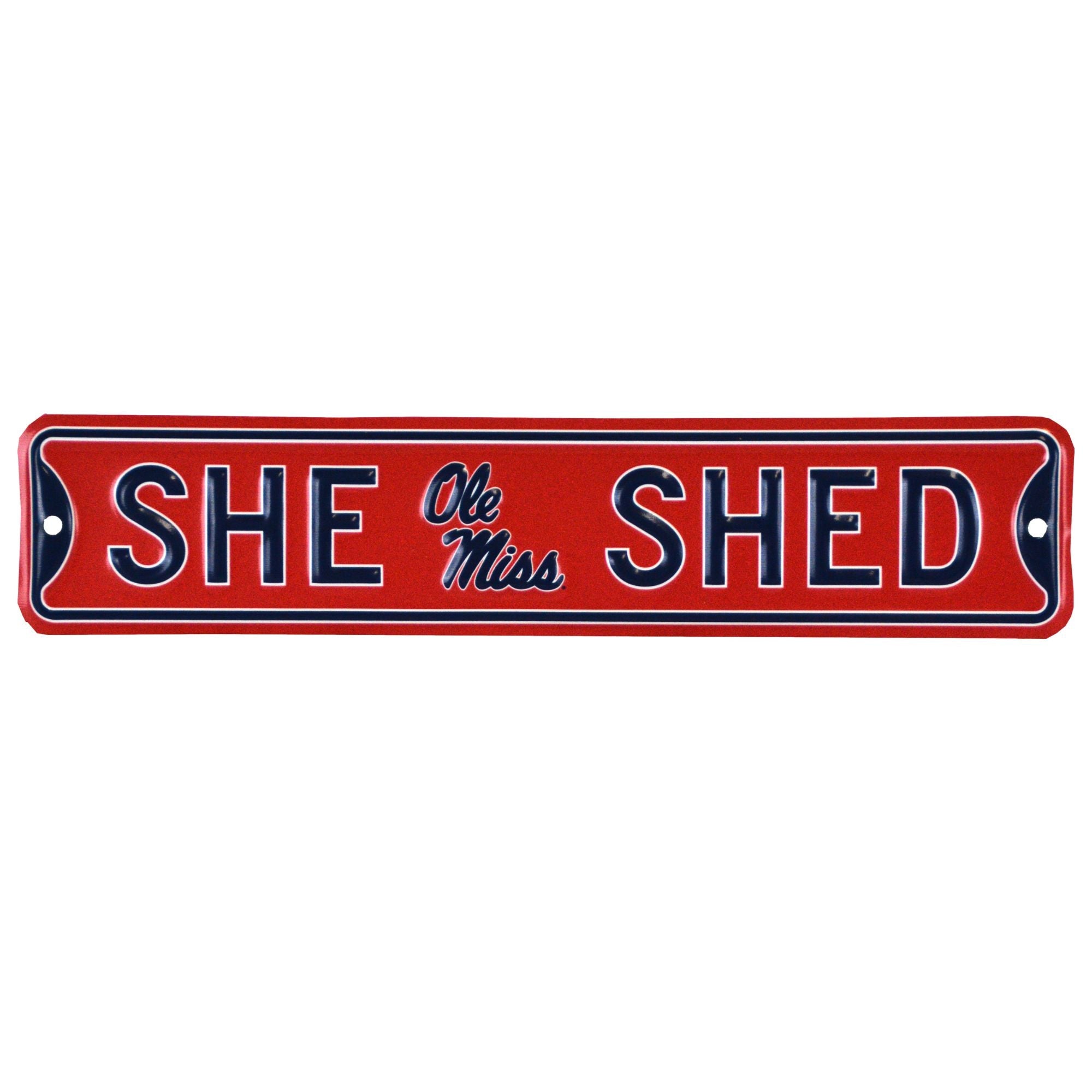 Mississippi Rebels  - SHE SHED - Steel Street Sign