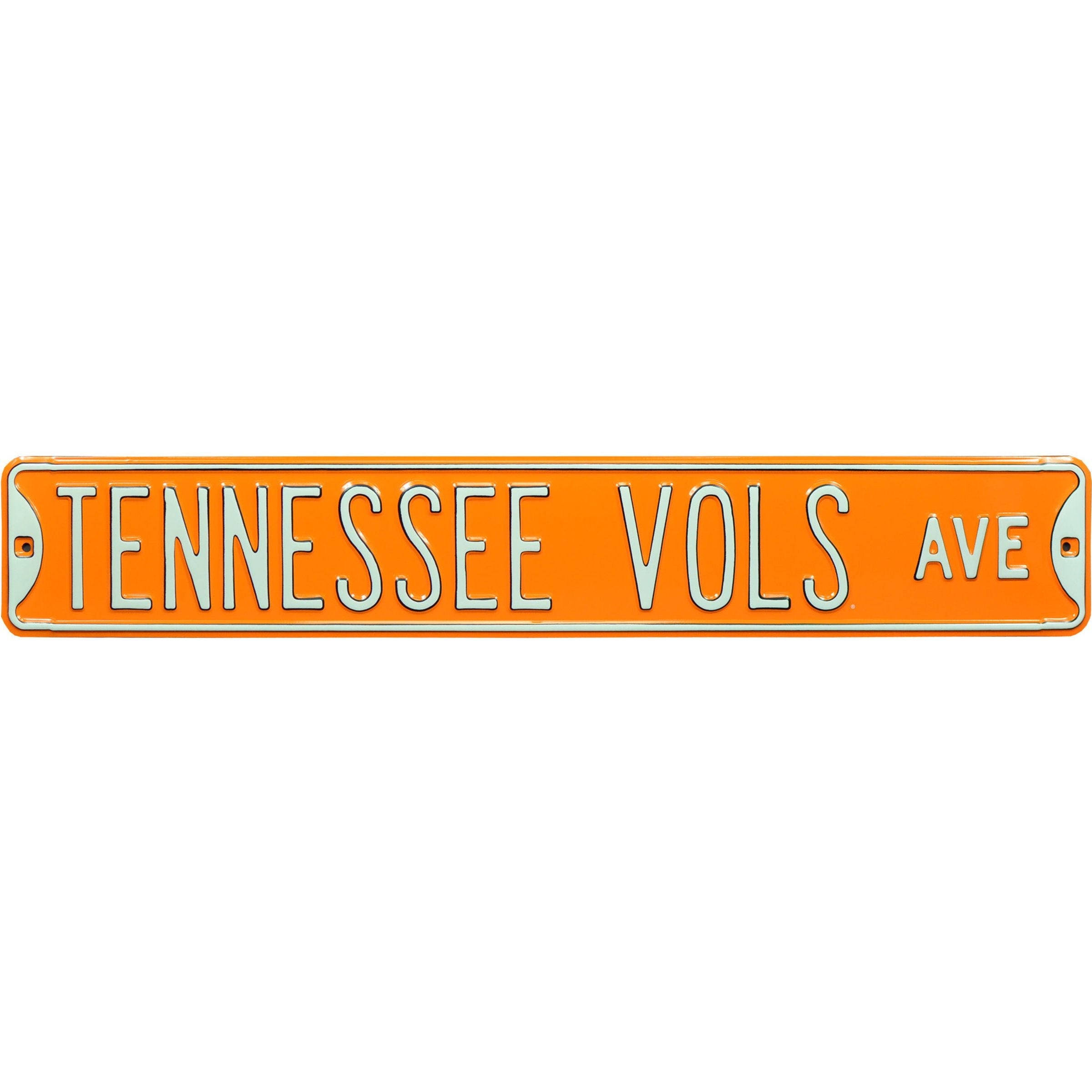 Tennessee Volunteers - TENNESSEE VOLS AVE - Embossed Steel Street Sign