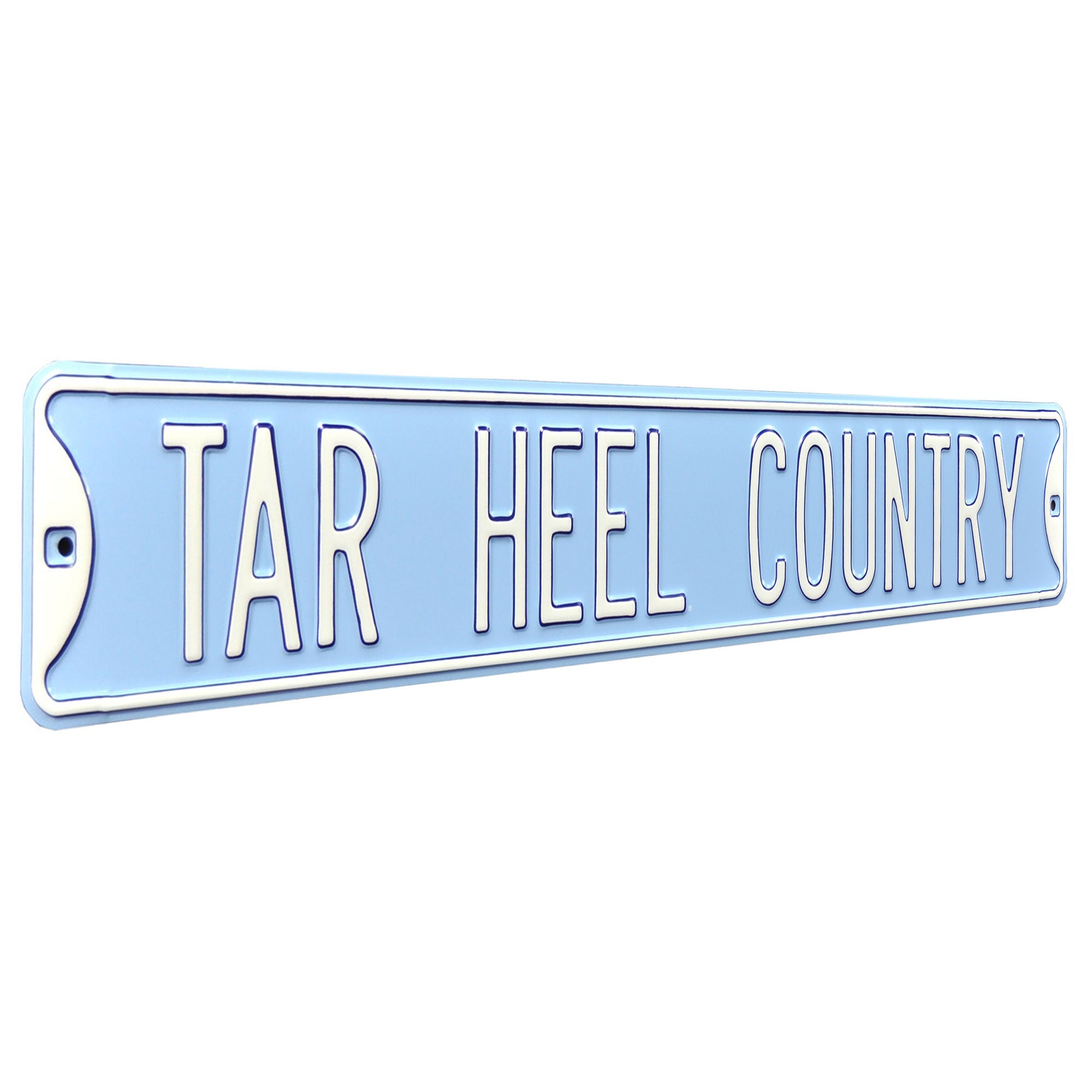 North Carolina Tar Heels - TAR HEEL COUNTRY - Embossed Steel Street Sign