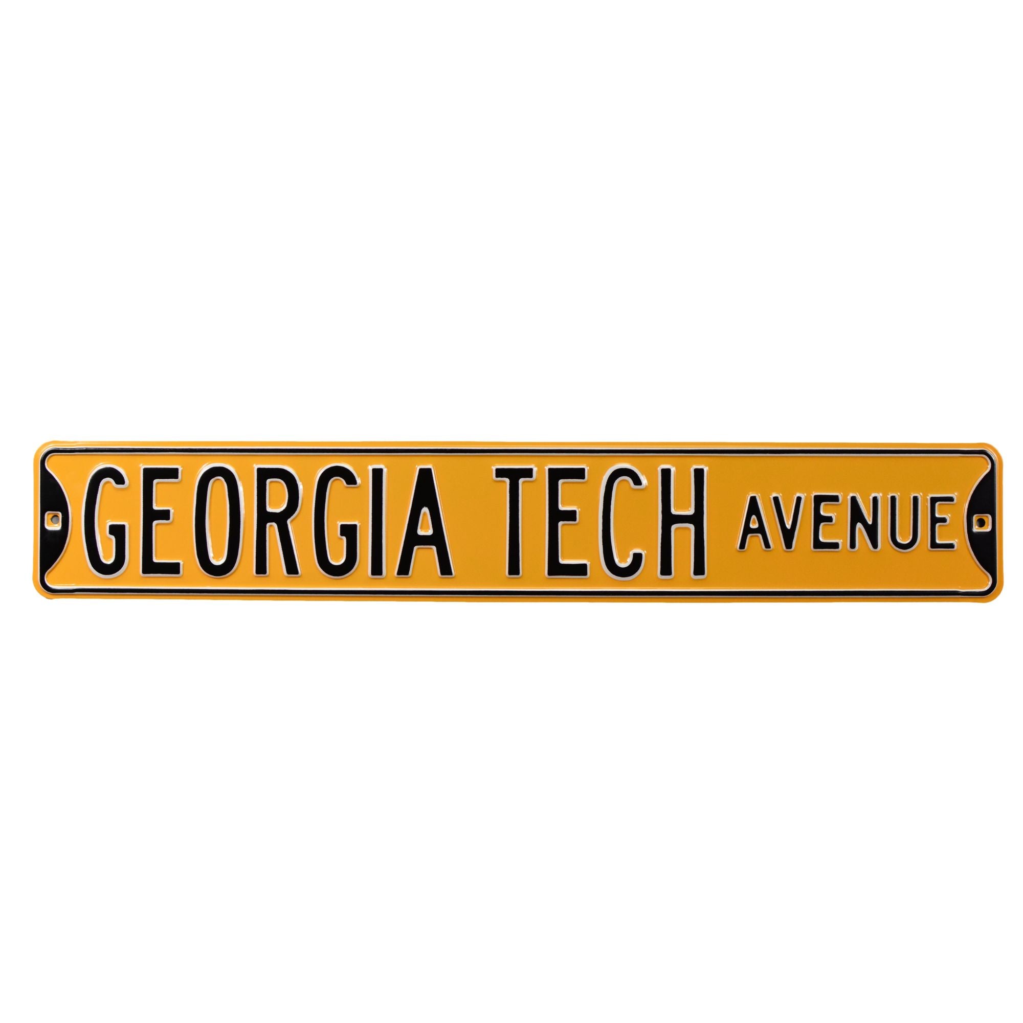 Georgia Tech Ave  - Embossed Steel Street Sign
