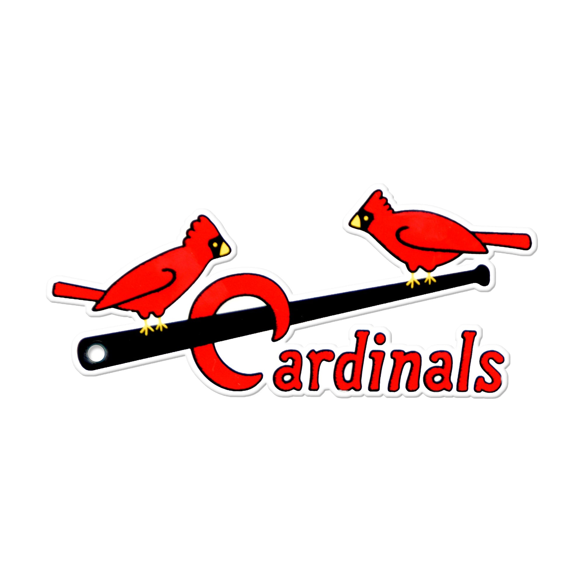 St. Louis Cardinals - Vintage 2 Birds on Bat Steel Super Magnet