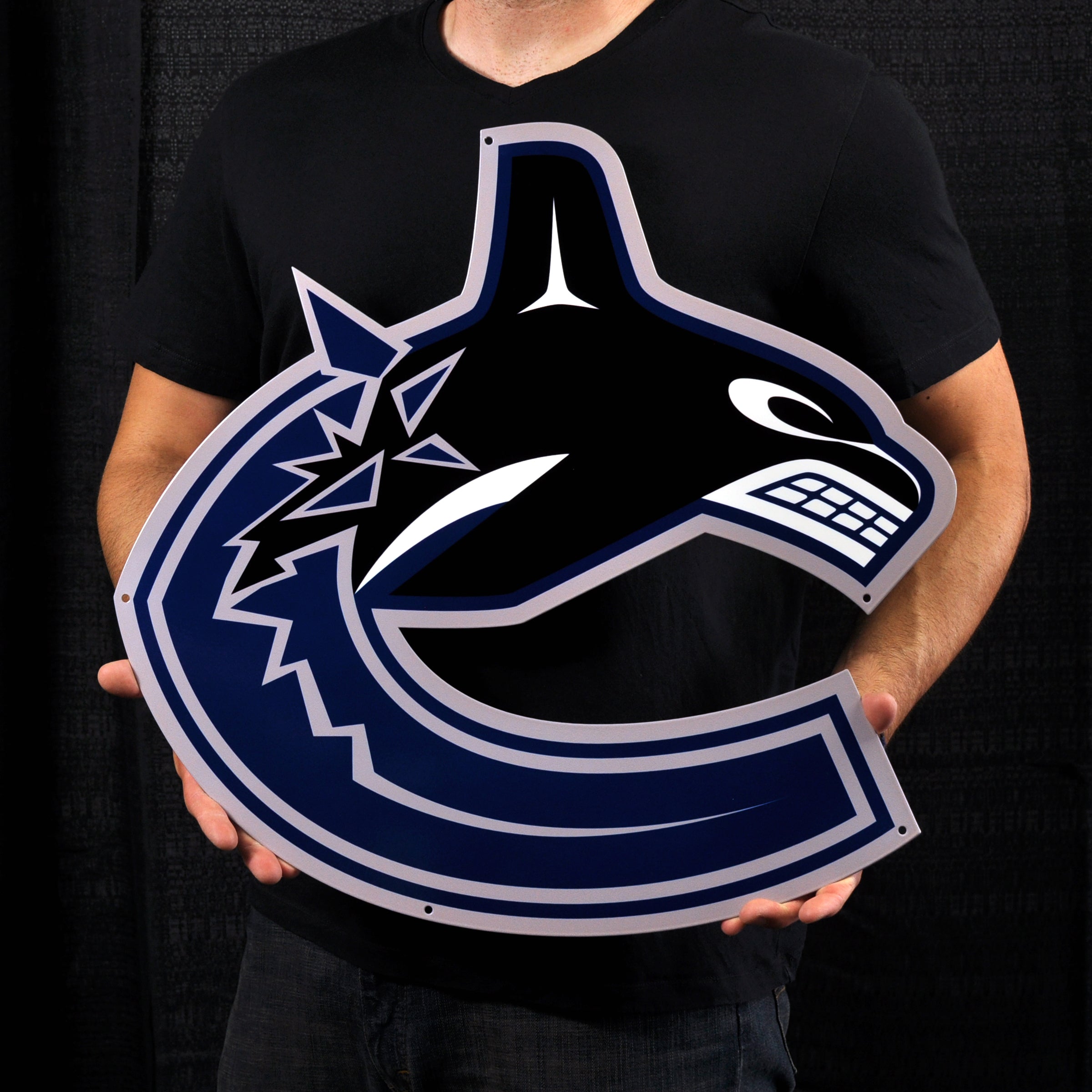 Vancouver Canucks 24" Statement Size Steel Laser Cut Sign