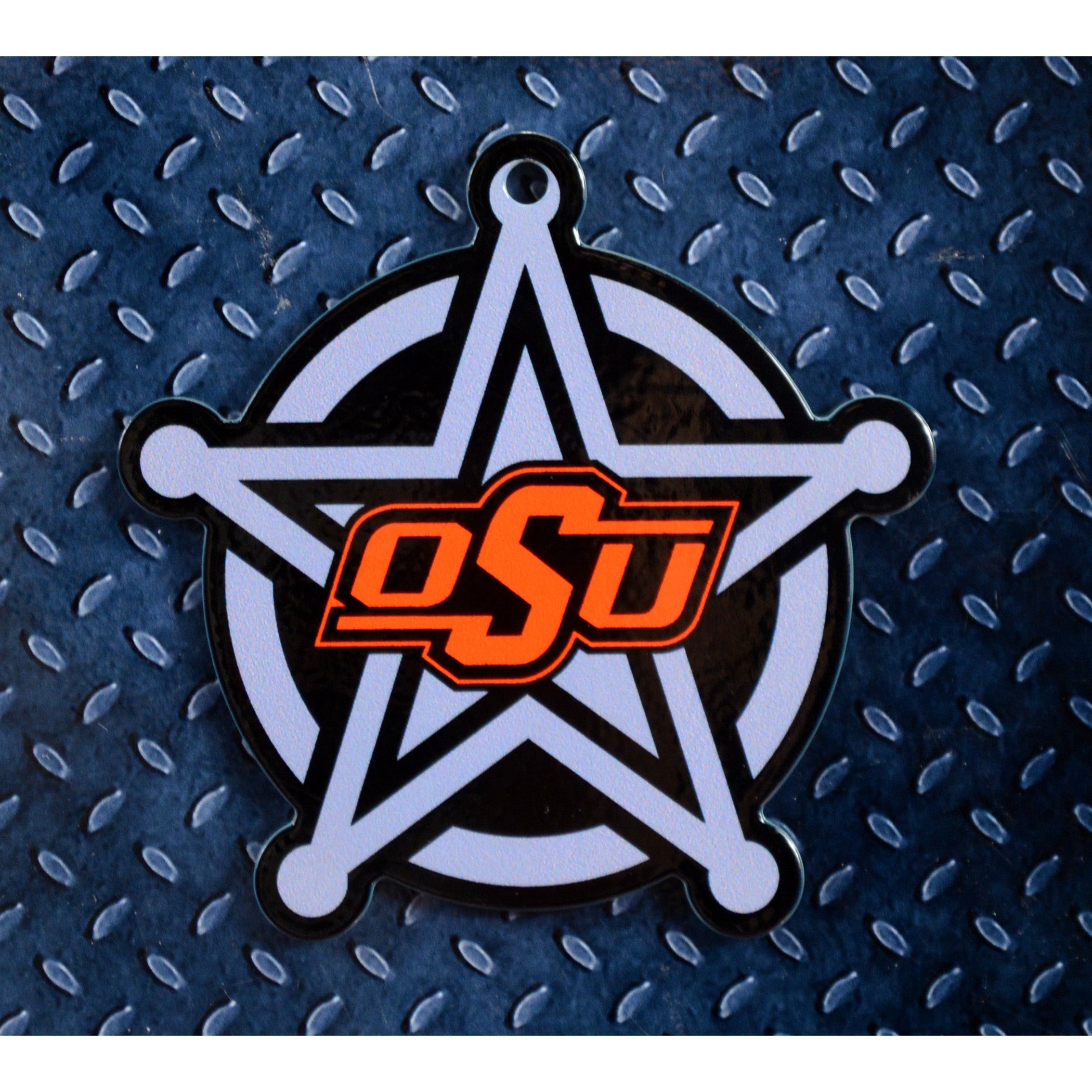 Oklahoma State Cowboys - State Badge Steel Super Magnet