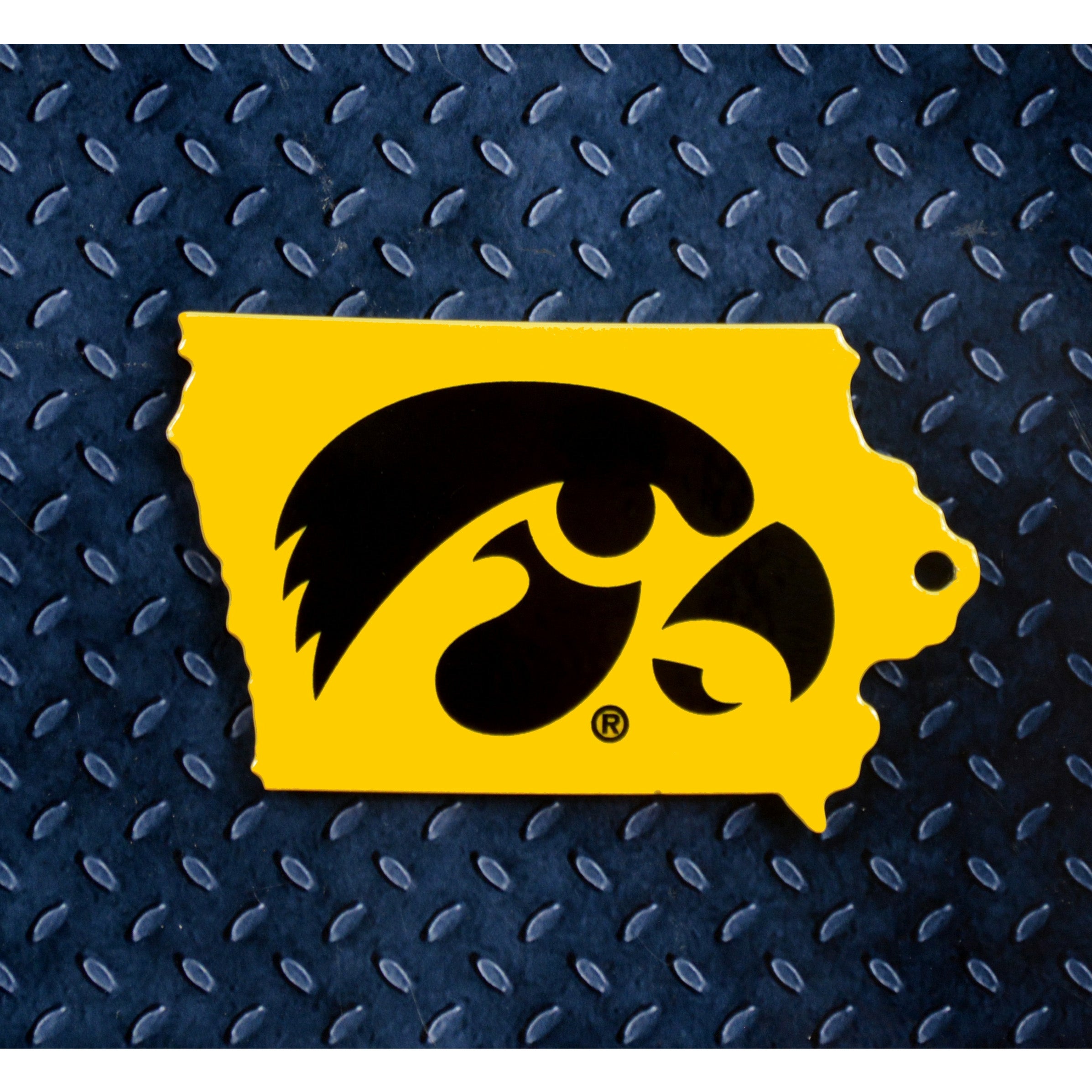 Iowa Hawkeyes - State of Iowa Steel Super Magnet