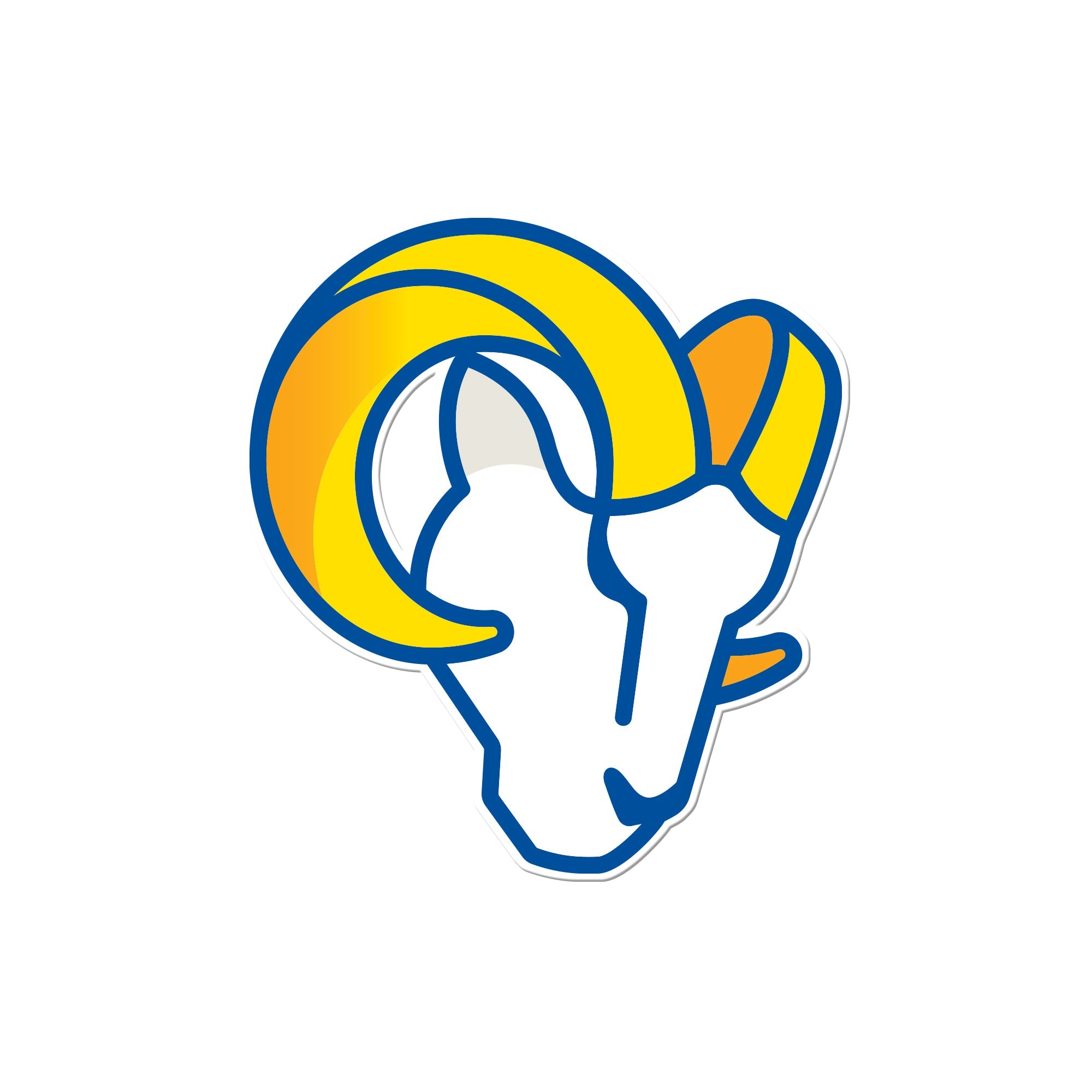 Los Angeles Rams 12" Spirit Size Steel Laser Cut Sign