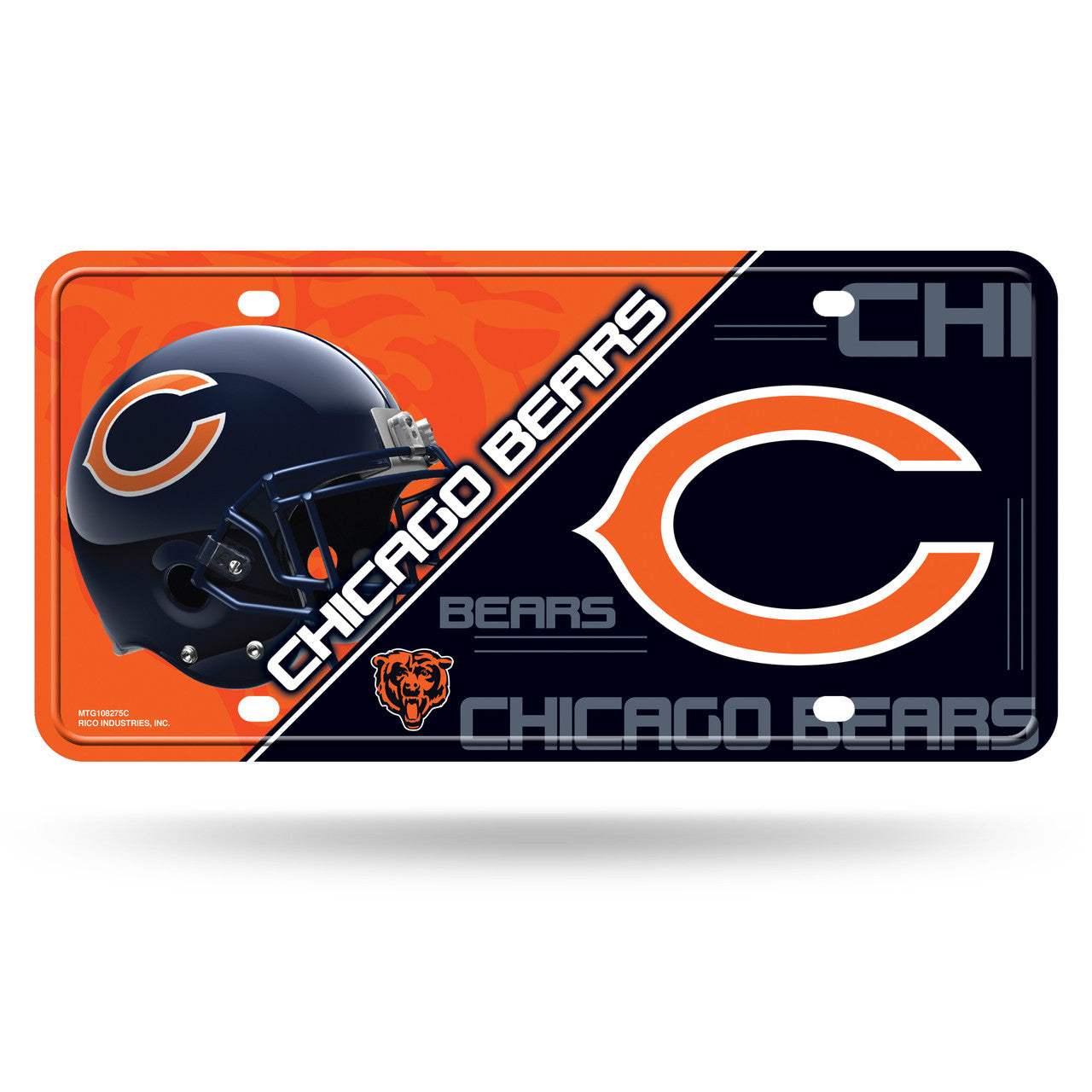 Chicago Bears License Plate Metal - Sports Collectibles, Sports Memorabilia, Sports Fan Shop, Sports Gifts