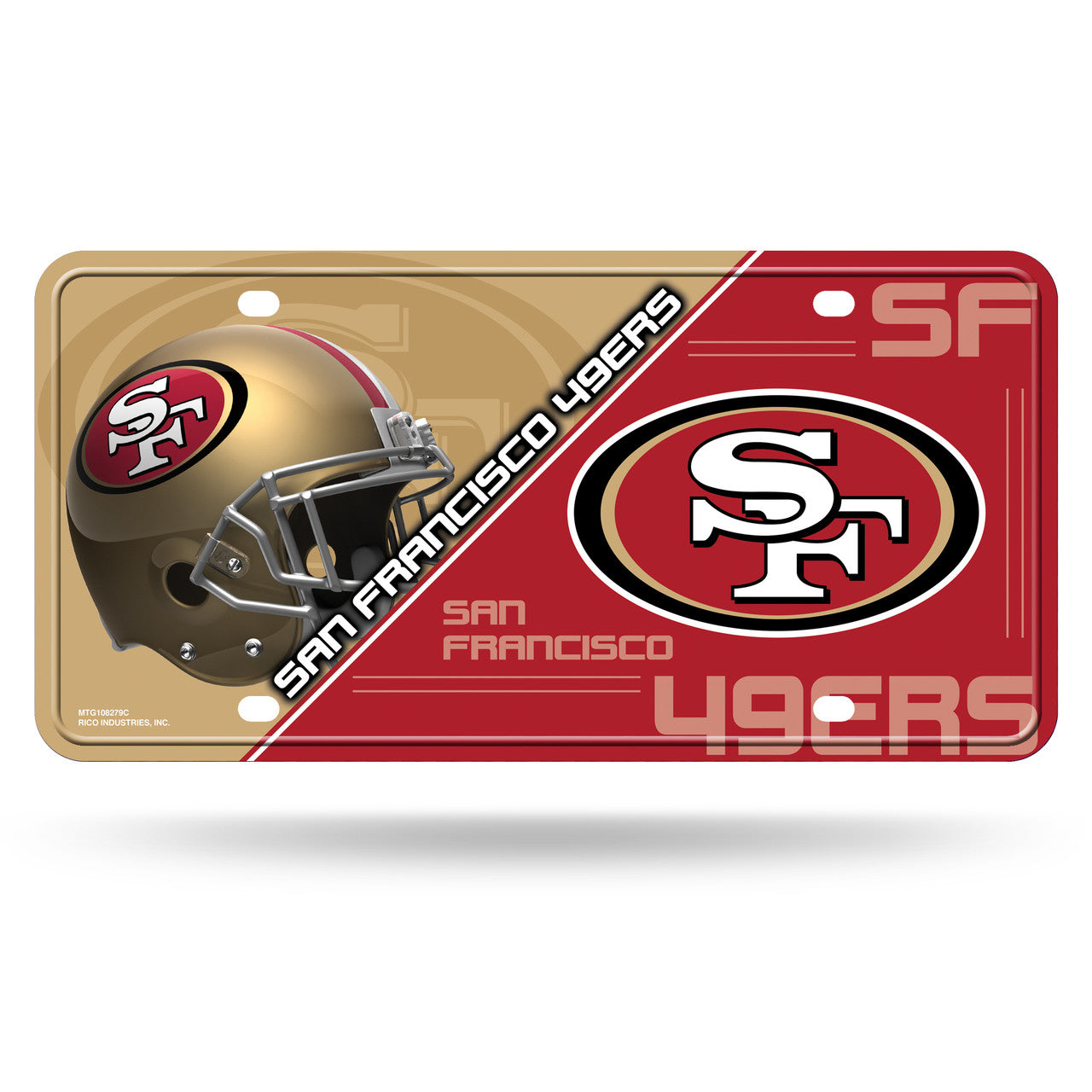 San Francisco 49ers License Plate Metal - Sports Collectibles, Sports Memorabilia, Sports Fan Shop, Sports Gifts