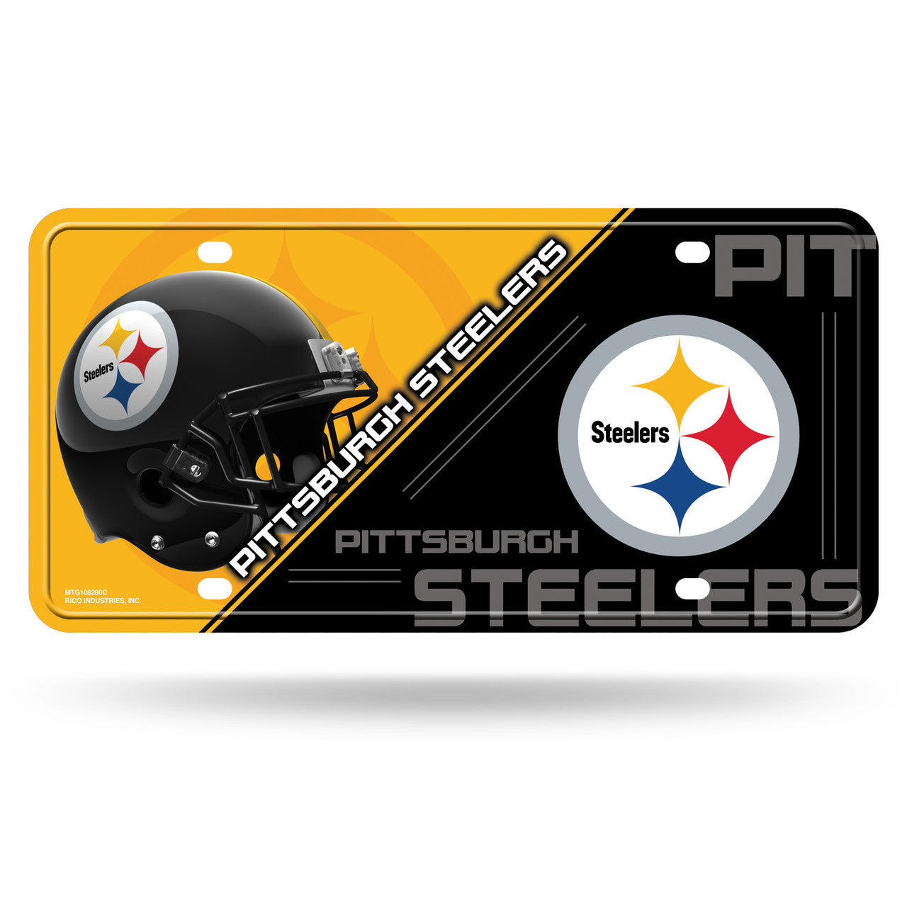 Pittsburgh Steelers License Plate Metal - Sports Collectibles, Sports Memorabilia, Sports Fan Shop, Sports Gifts