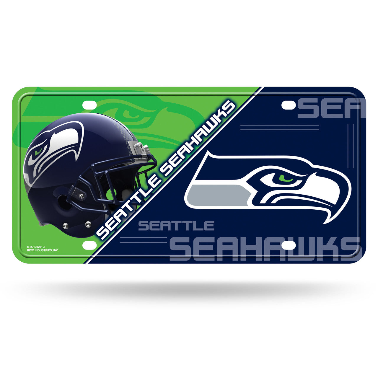 Seattle Seahawks License Plate Metal - Sports Collectibles, Sports Memorabilia, Sports Fan Shop, Sports Gifts