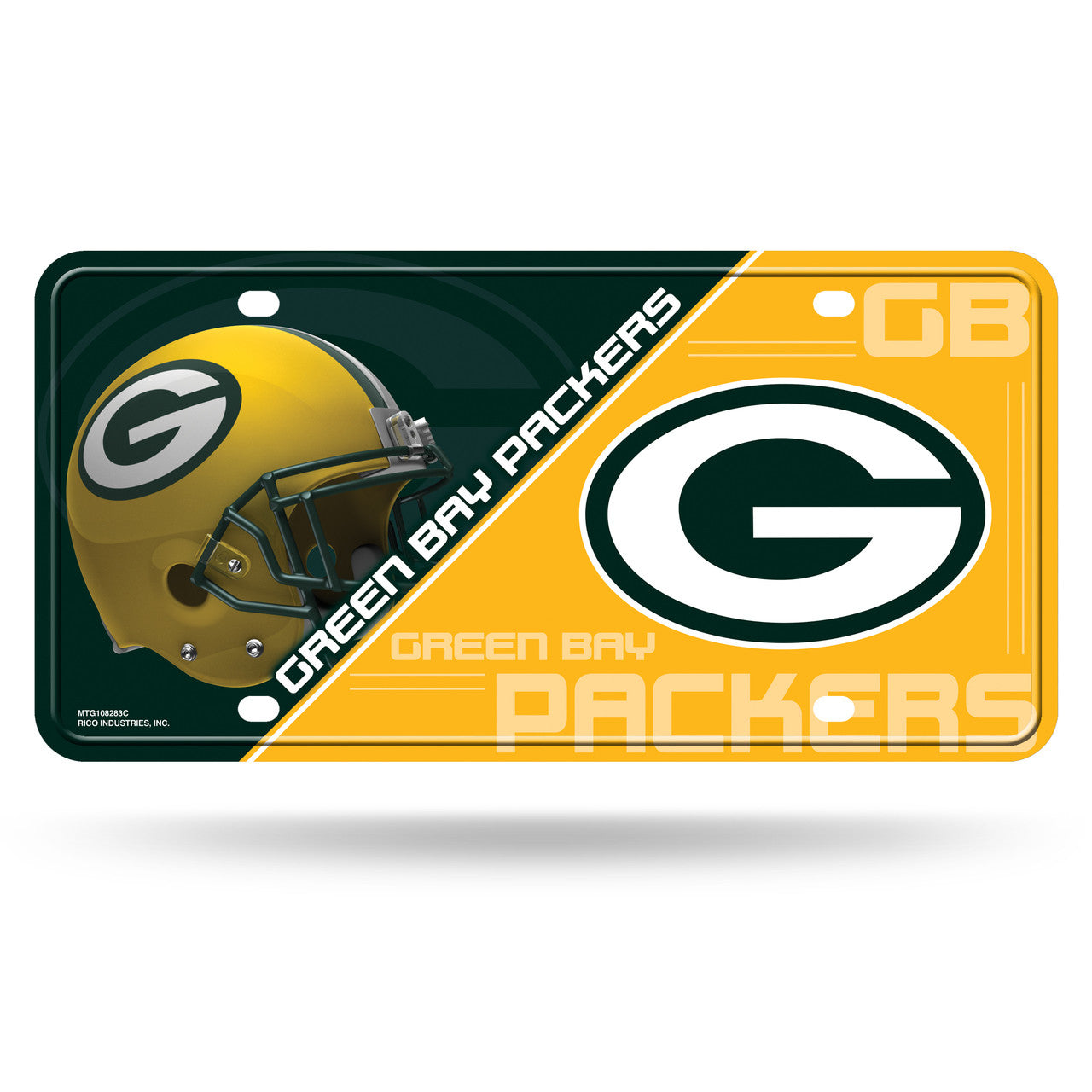 Green Bay Packers License Plate Metal - Sports Collectibles, Sports Memorabilia, Sports Fan Shop, Sports Gifts