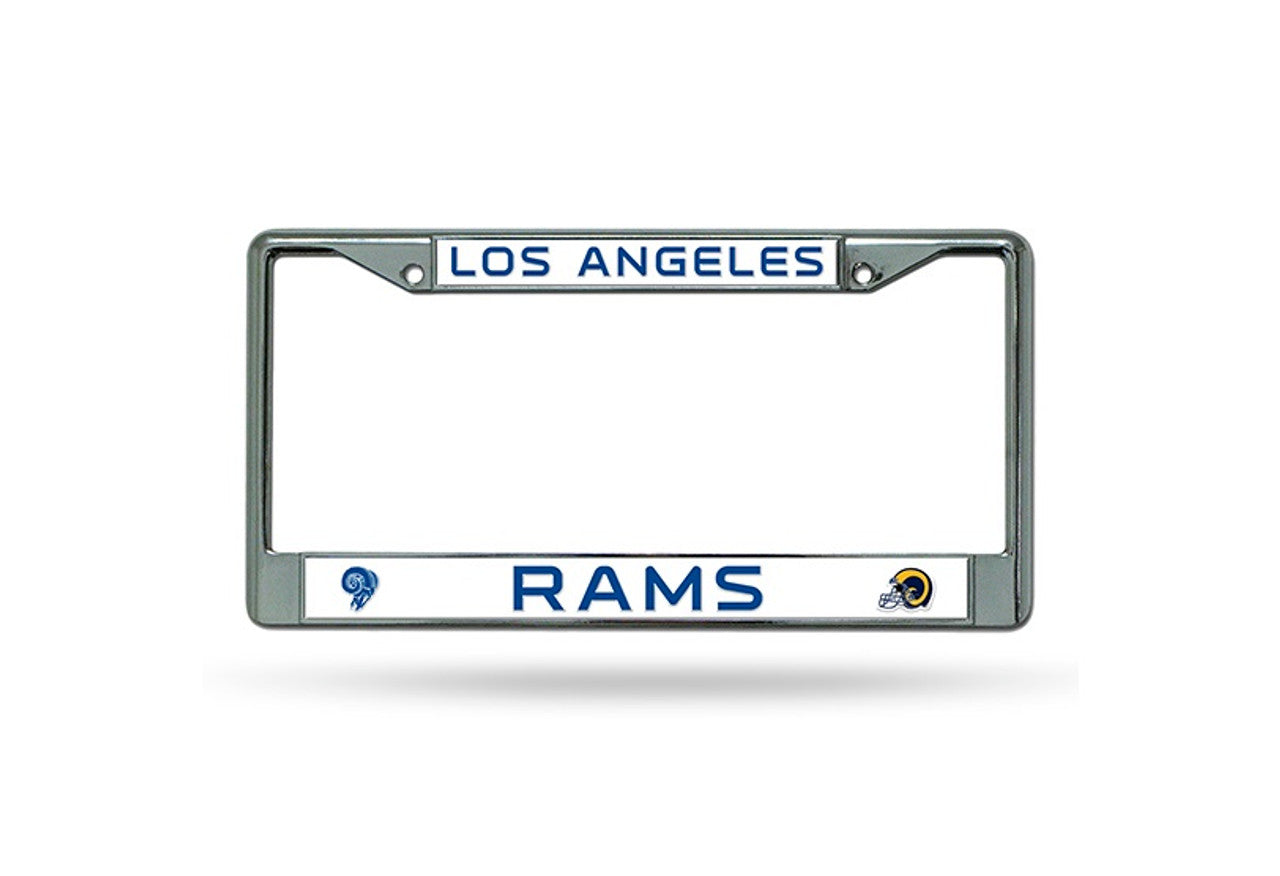 Los Angeles Rams License Plate Frame Chrome Retro Design - Special Order - Sports Collectibles, Sports Memorabilia, Sports Fan Shop, Sports Gifts