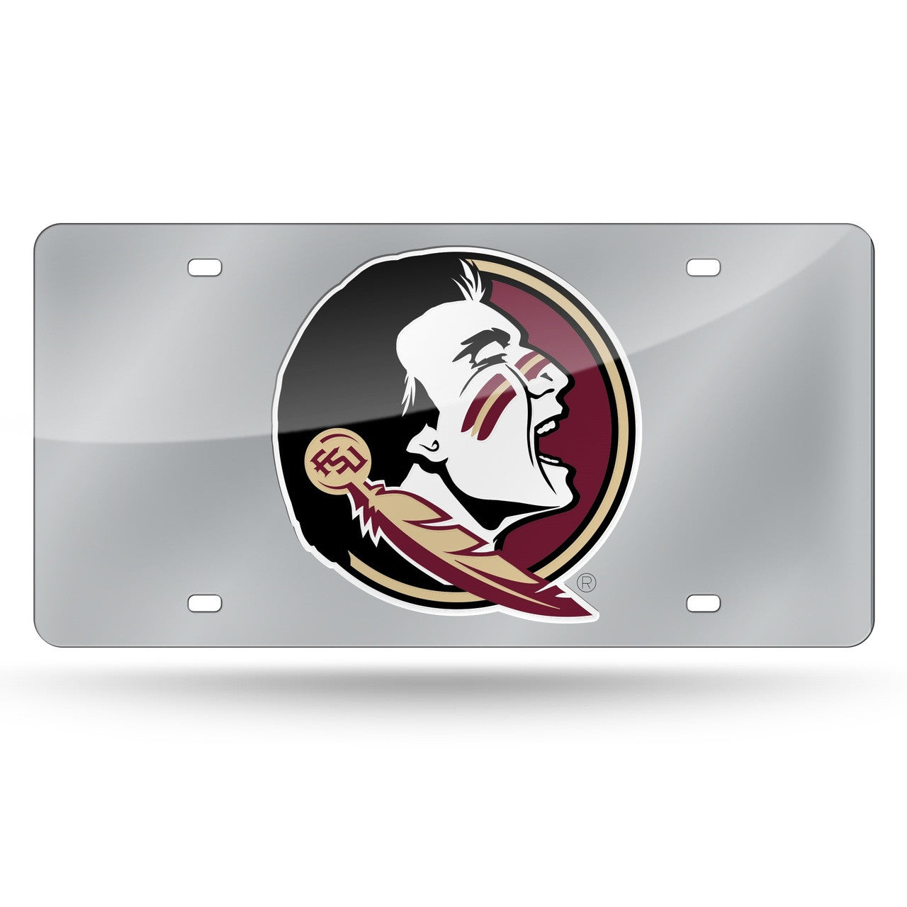 Florida State Seminoles License Plate Laser Cut Silver - Sports Collectibles, Sports Memorabilia, Sports Fan Shop, Sports Gifts