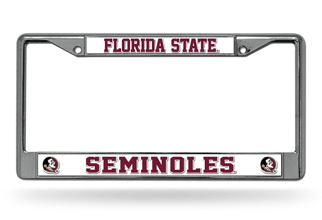 Florida State Seminoles License Plate Frame Chrome - Sports Collectibles, Sports Memorabilia, Sports Fan Shop, Sports Gifts